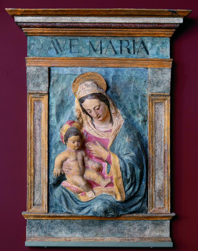 Madonna del Latte, Madonna col Bambino (rilievo) di Benedetto di Leonardo detto Benedetto da Maiano (bottega) (fine/ inizio XV-XVI)