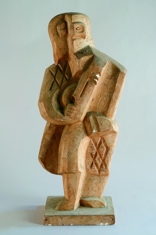 Arlecchino con mandolino (scultura) di Lipchitz Jacques (primo quarto XX)