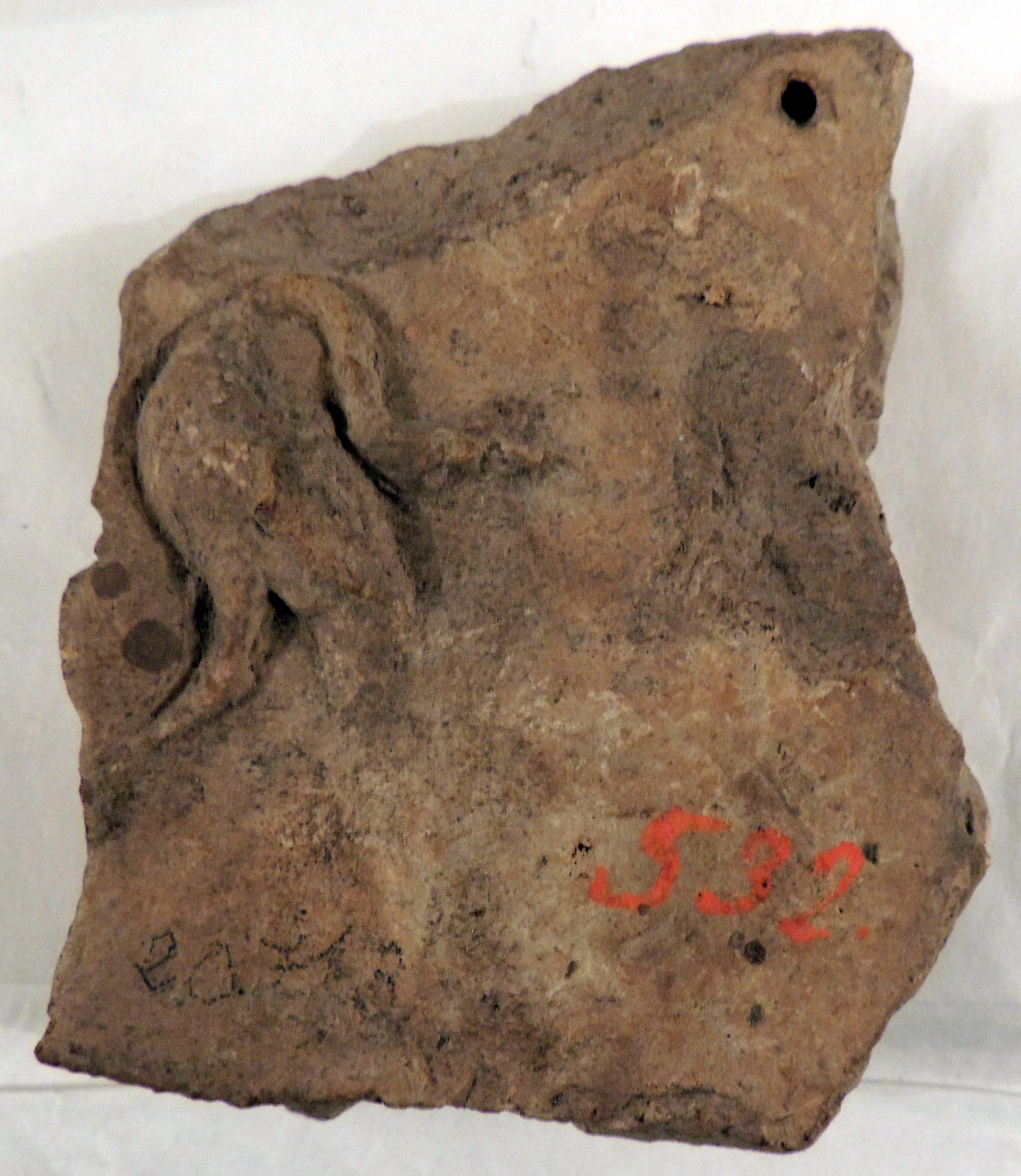 Lastra "Campana" con scena nilotica (lastra/ di rivestimento) (SECOLI/ I)