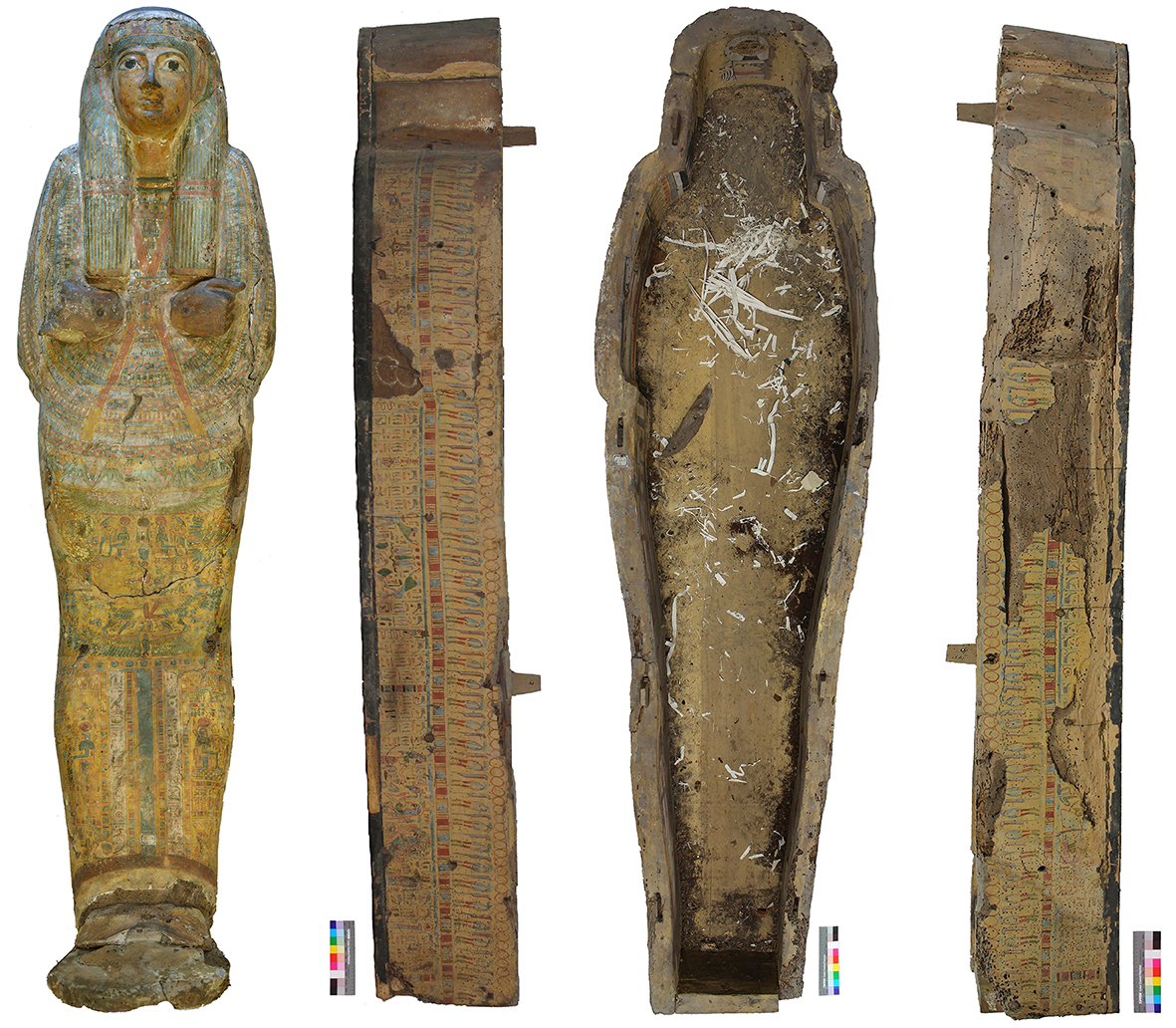 Alveo di sarcofago interno del tipo 'giallo' della Signora della Casa, Cantatrice di Amon, Nesra (sarcofago/ cassa) (SECOLI/ X a.C)