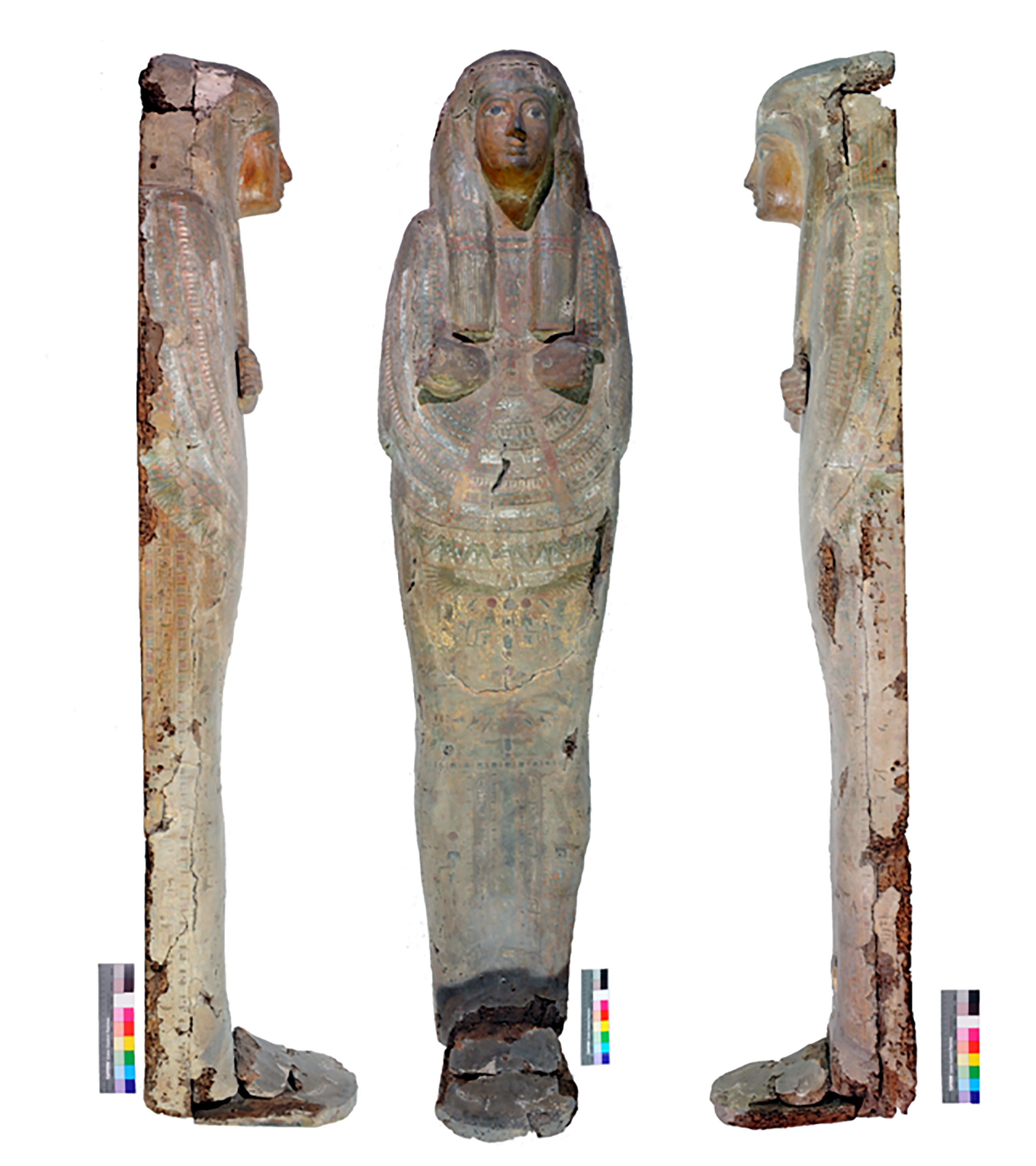 Coperchio di sarcofago interno del tipo 'giallo' della Signora della Casa, Cantatrice di Amon, Nesra (sarcofago/ coperchio) (SECOLI/ X a.C)