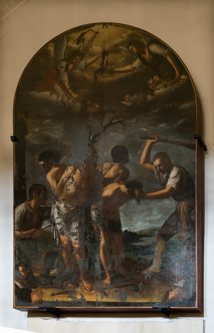 Martirio dei quattro Santi Coronati (dipinto, opera isolata) di Minniti, Mario (attribuito) - ambito siciliano (primo quarto XVII)