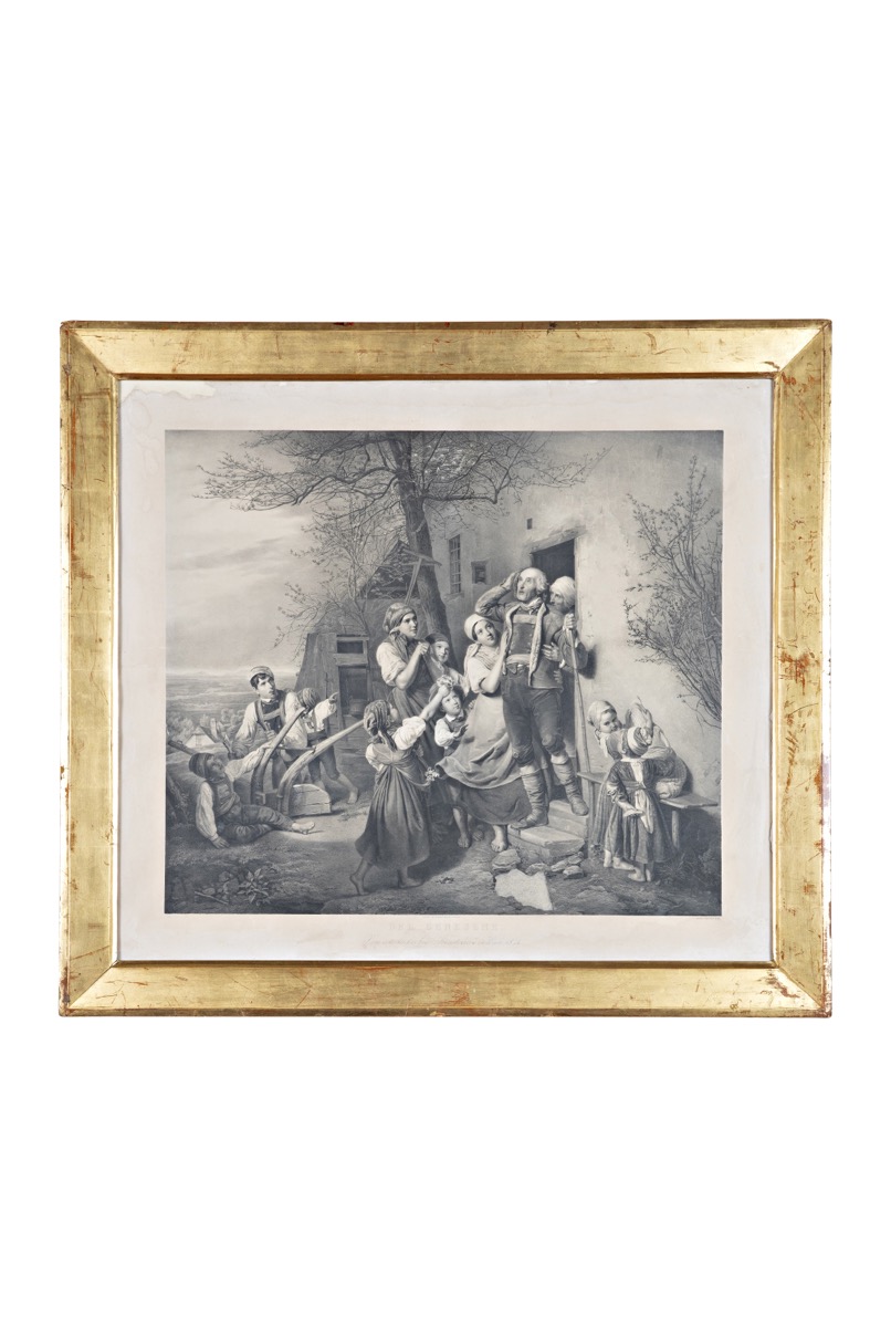 Il convalescente / Dall'Associazione artistica austriaca a Vienna 1854, Riproduzione di un dipinto di Ferdinand Georg Waldmüller (stampa) di Weixelgärtner, Eduard Josef (XIX)