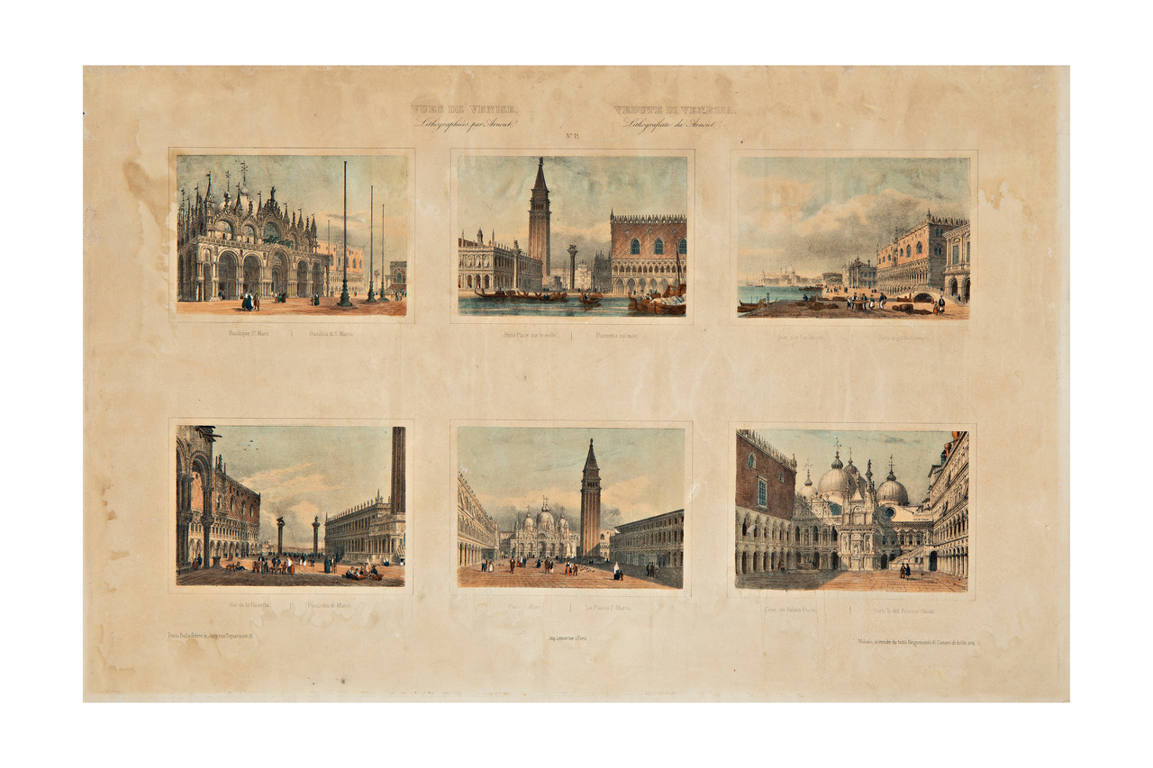 Vedute di Venezia, Sei vedute di Venezia (stampa) di Arnout Louis Jules (metà XIX)