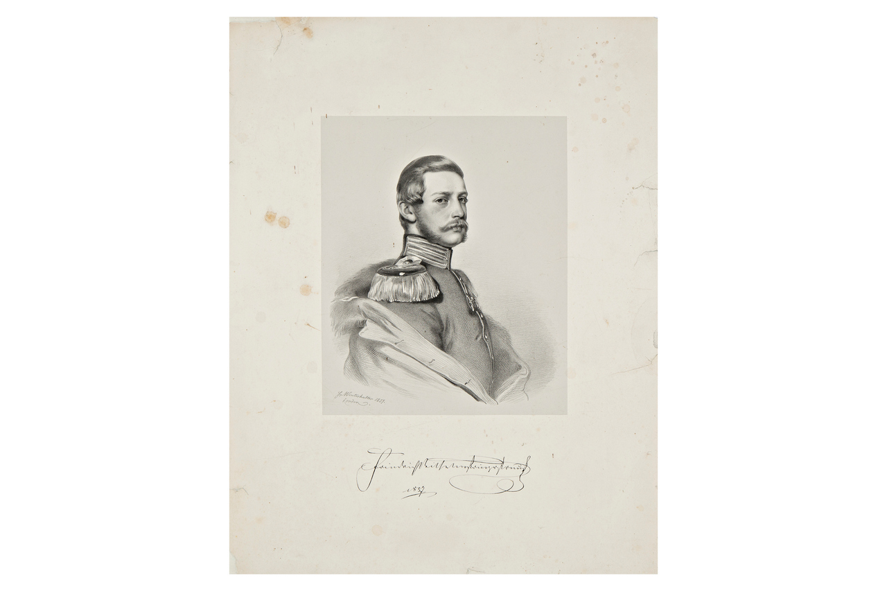Federico Guglielmo di Prussia, Ritratto di Federico III di Germania (stampa) di Winterhalter, Franz Xaver (XIX)