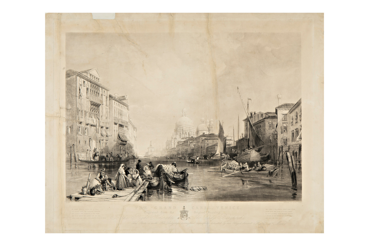 Il Canal Grande, Venezia, Veduta del Canal Grande a Venezia (stampa) di Lucas, David (XIX)