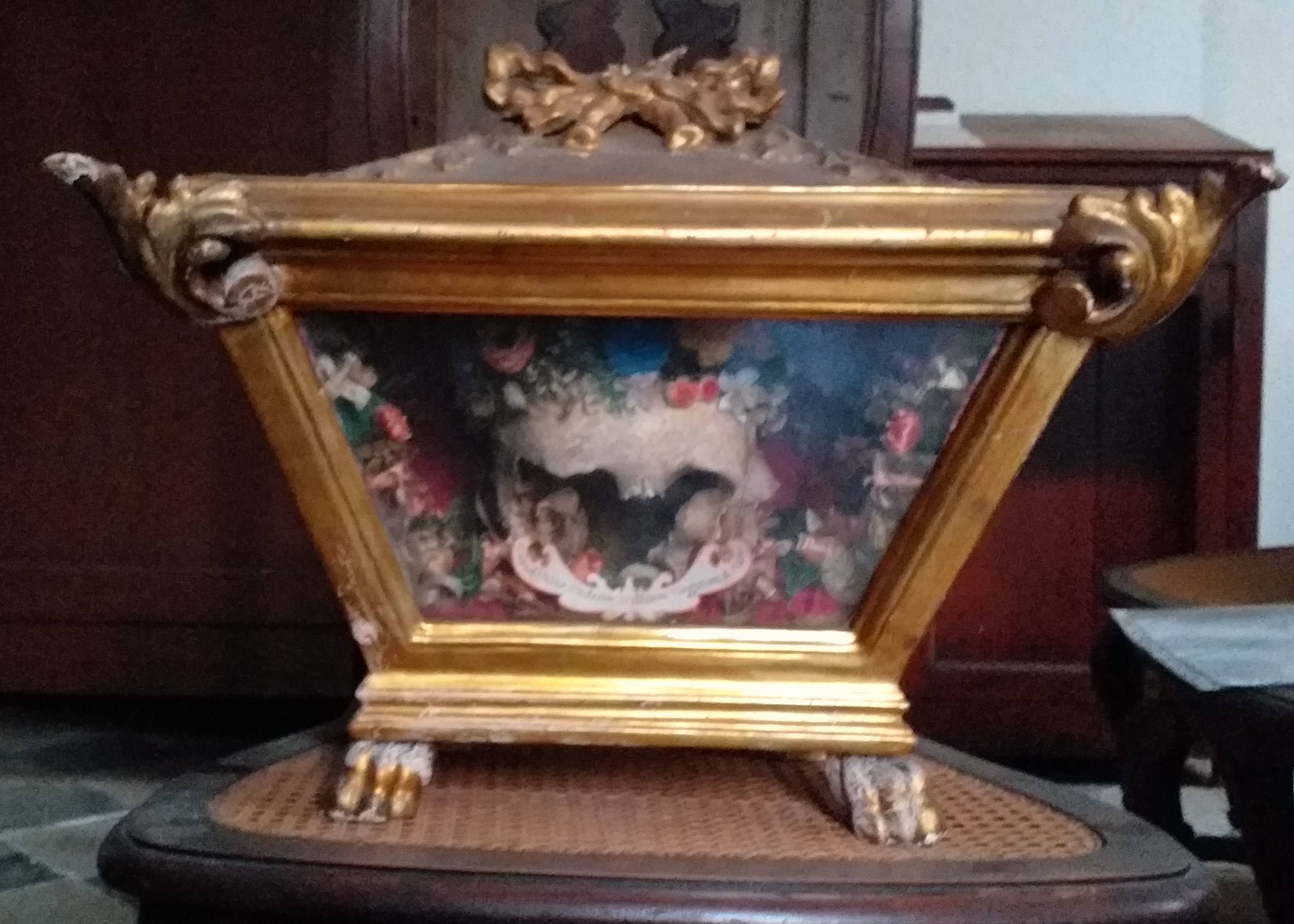 reliquiario a teca - a urna - bottega toscana (seconda metà XVIII)