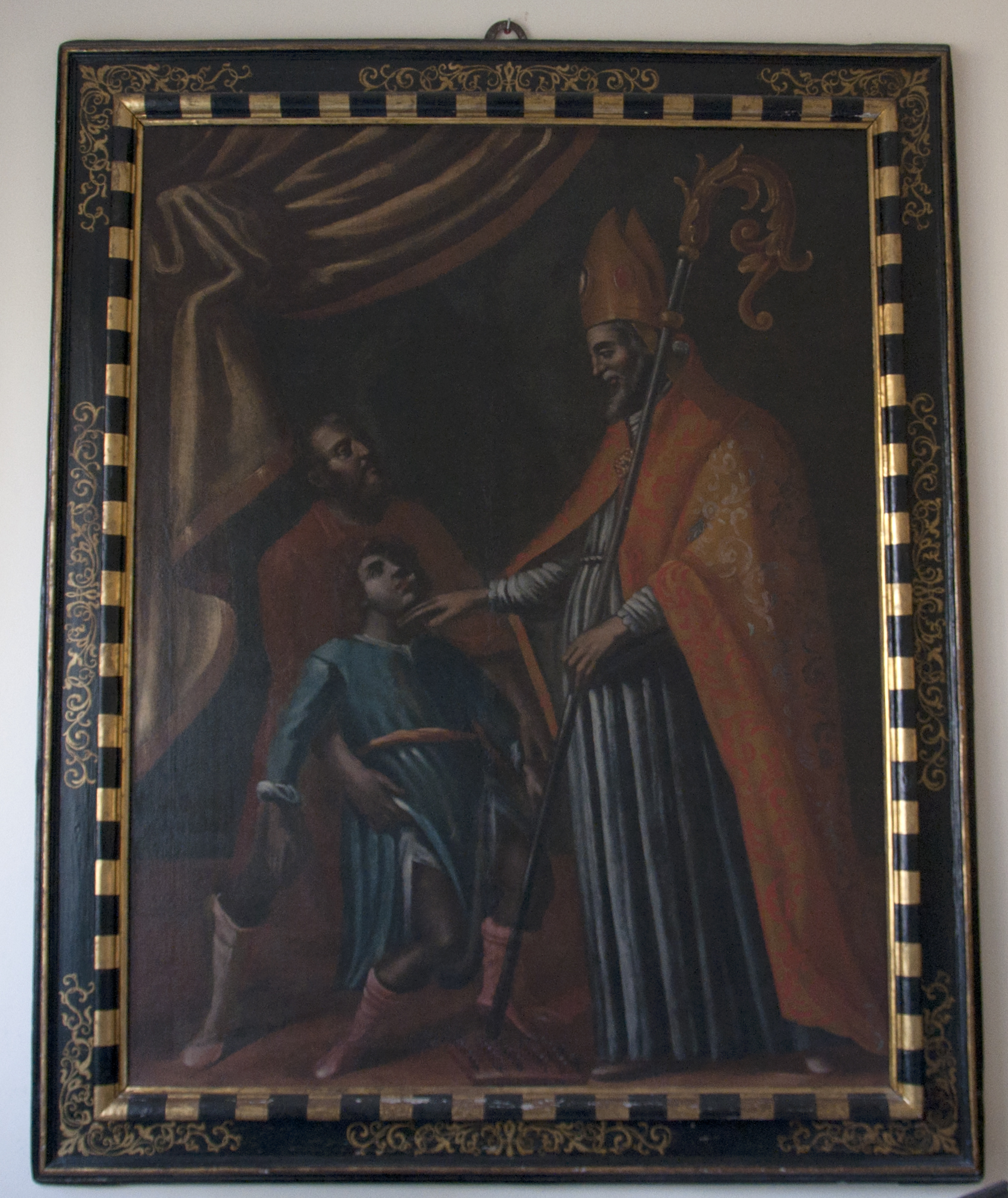 Il miracolo di San Biagio, San Biagio guarisce un malato (dipinto) - ambito pisano (fine XVII)