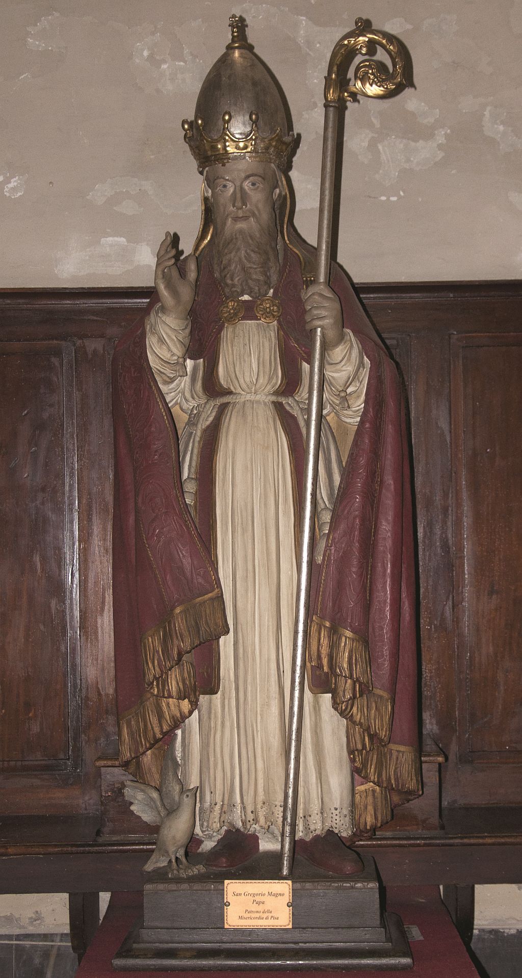 San Gregorio Magno, San Gregorio Magno (statua, opera isolata) - bottega toscana (prima metà XIX)