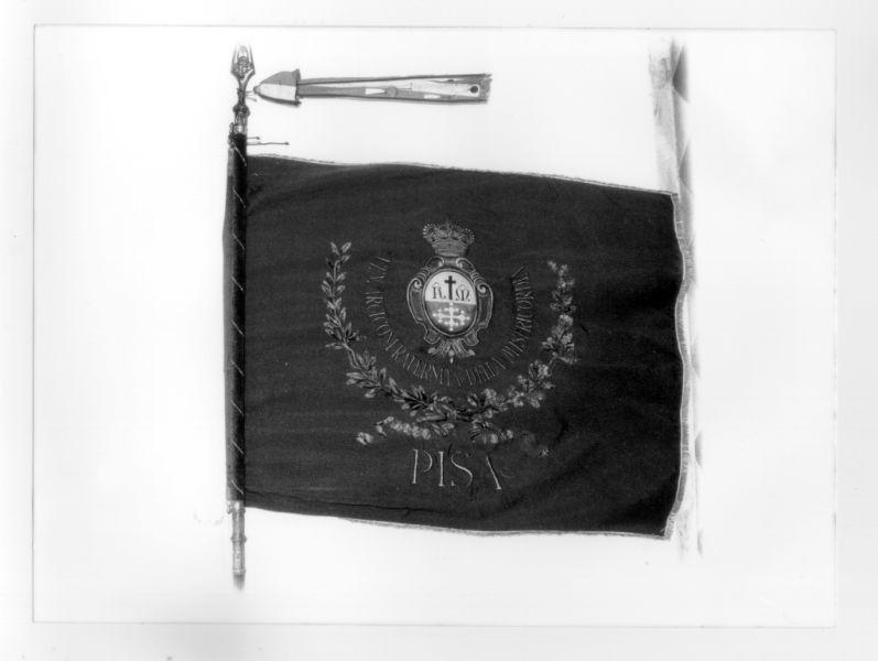 bandiera, opera isolata - manifattura pisana (seconda metà XIX)