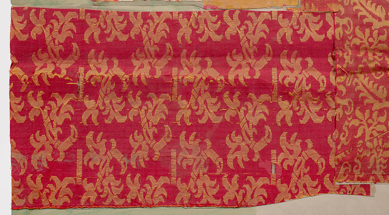 tessuto, frammento - manifattura italiana (fine/ inizio XVI-XVII)