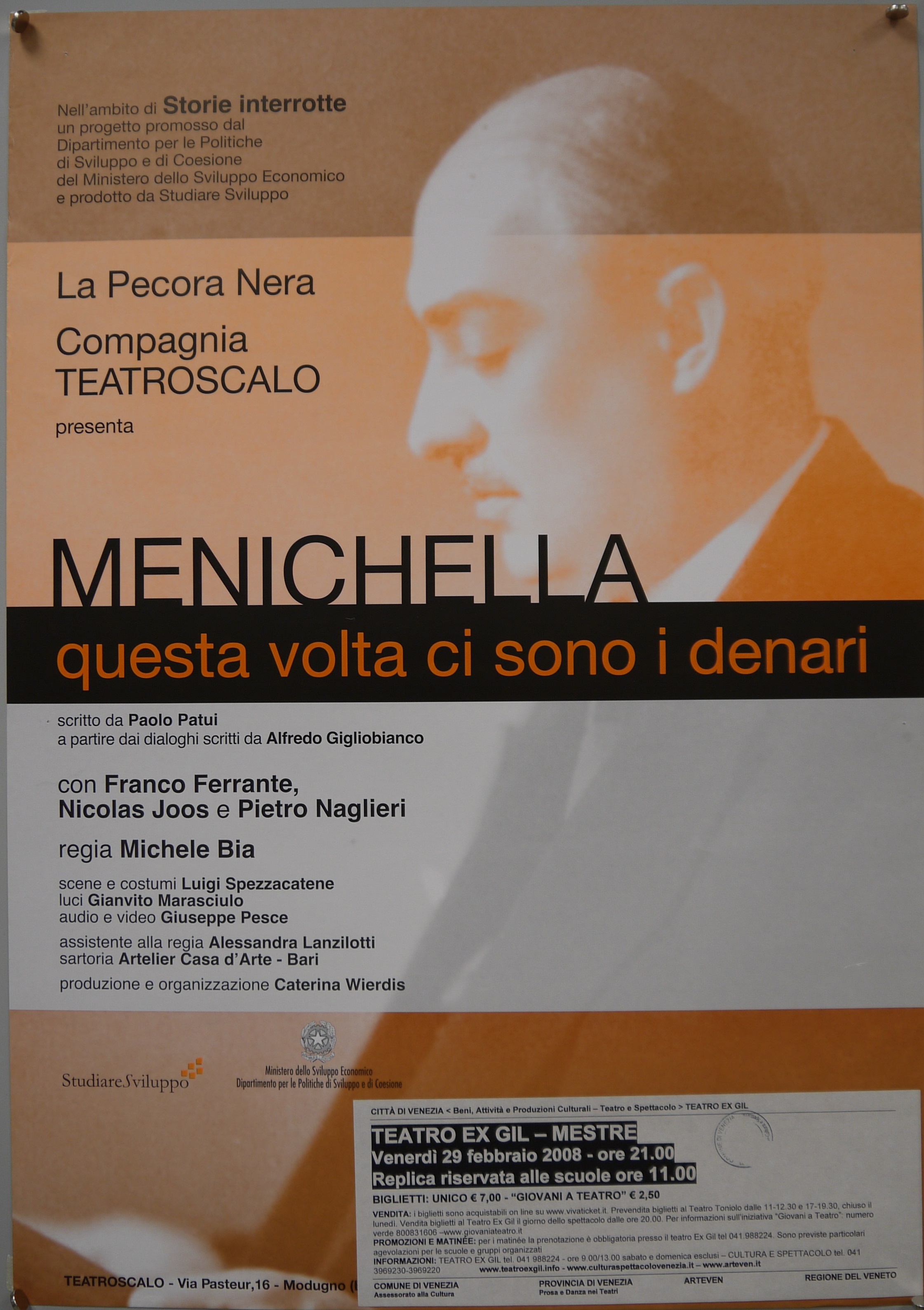 ritratto fotografico a mezzobusto di Donato Menichella (manifesto) - ambito pugliese (inizio XXI)