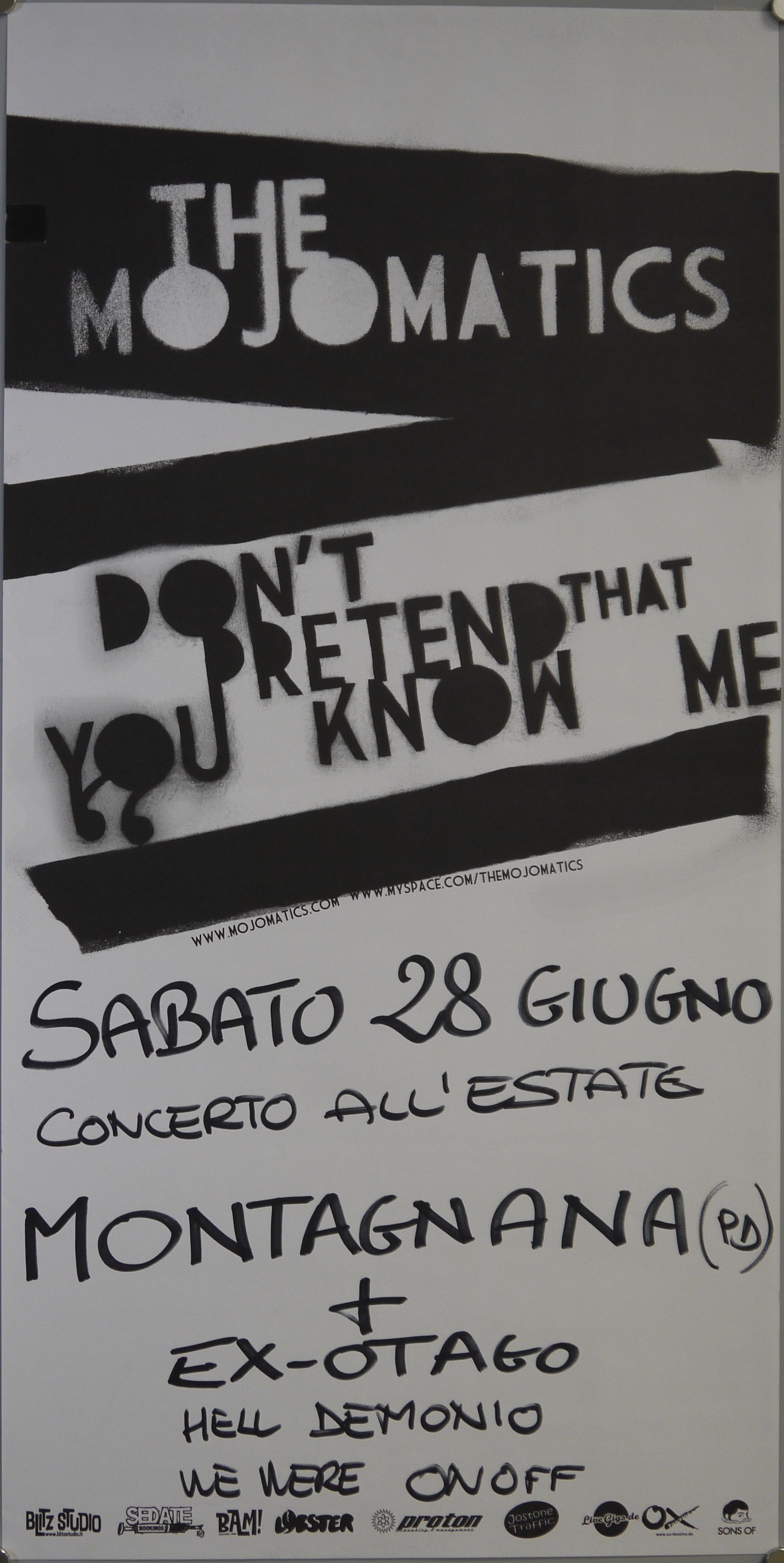 Strisce nere su fondo bianco (locandina) - ambito veneto (inizio XXI)