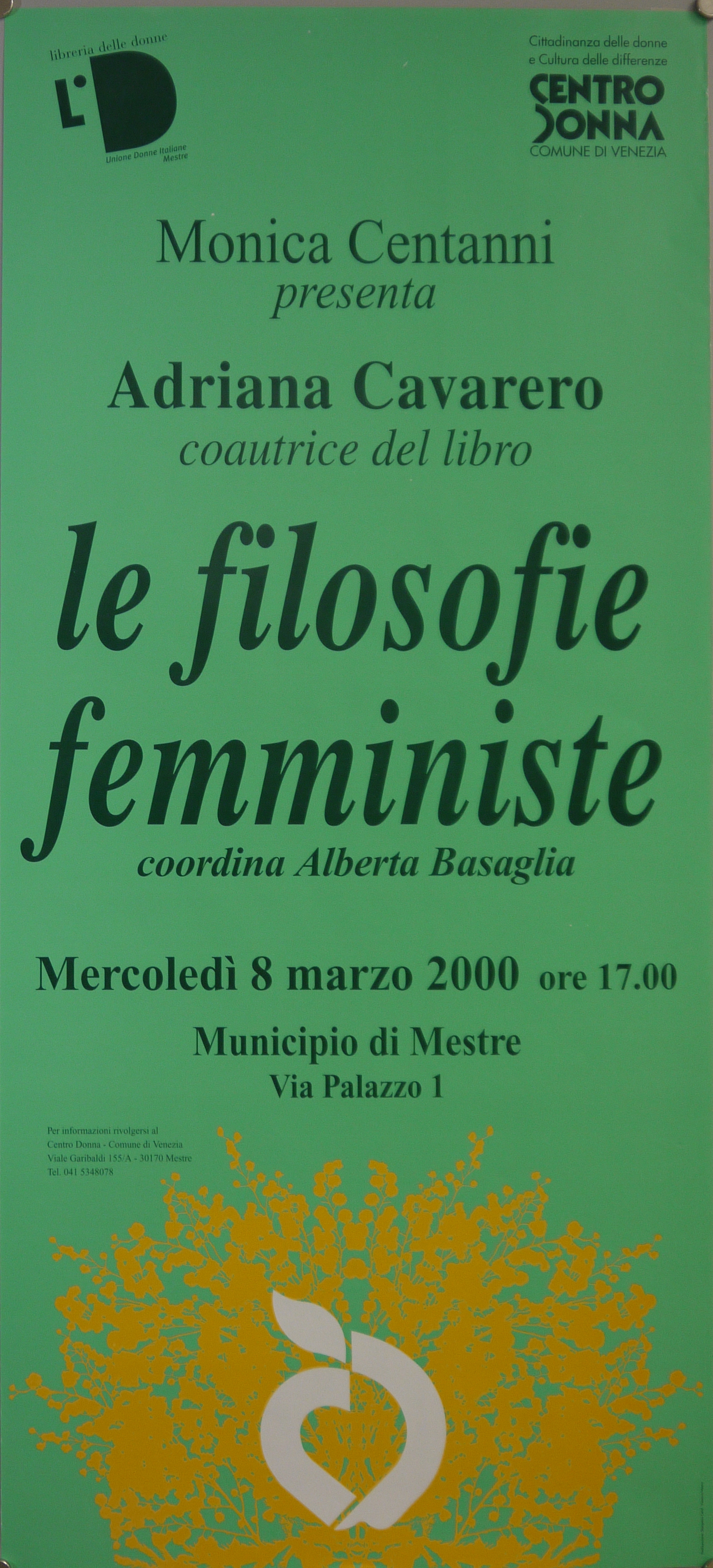 Mimosa fiorita e mela simbolo di "Centro Donna" (locandina) - ambito veneto (inizio XXI)