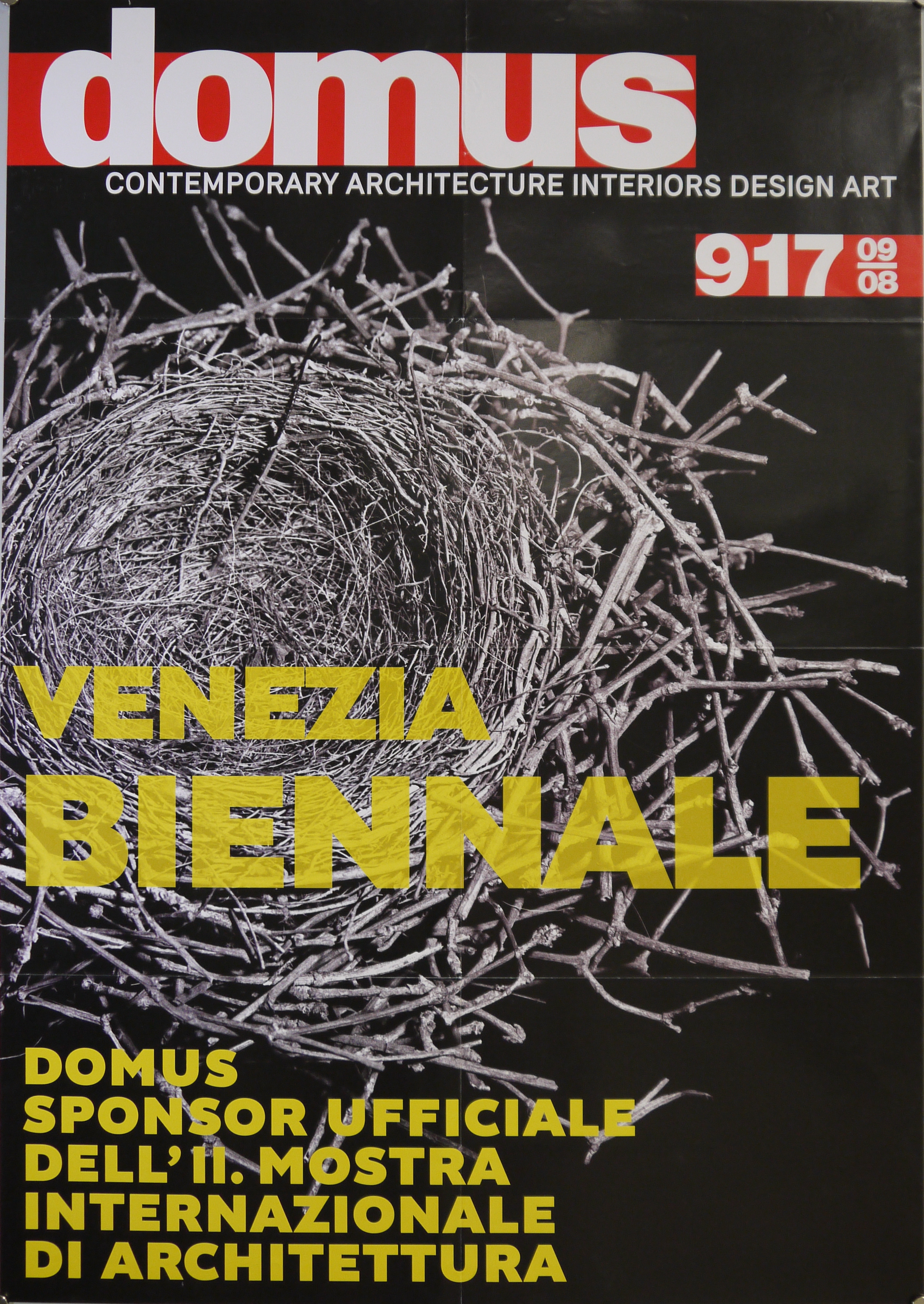 Ripresa fotografica ravvicinata di nido di uccello (manifesto) - ambito milanese (inizio XXI)