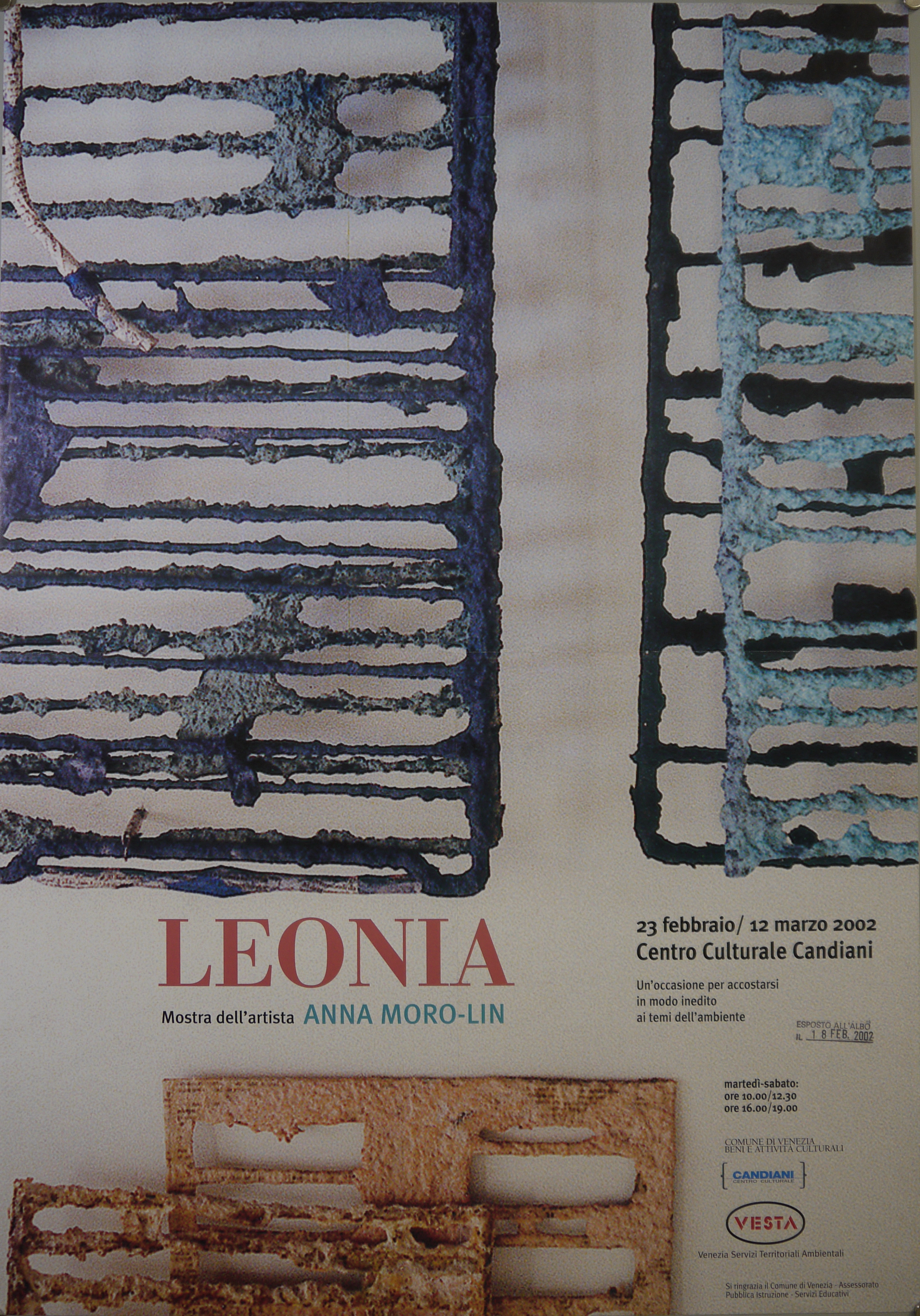 Griglie metalliche ossidate e colorate (manifesto) - ambito veneto (inizio XXI)