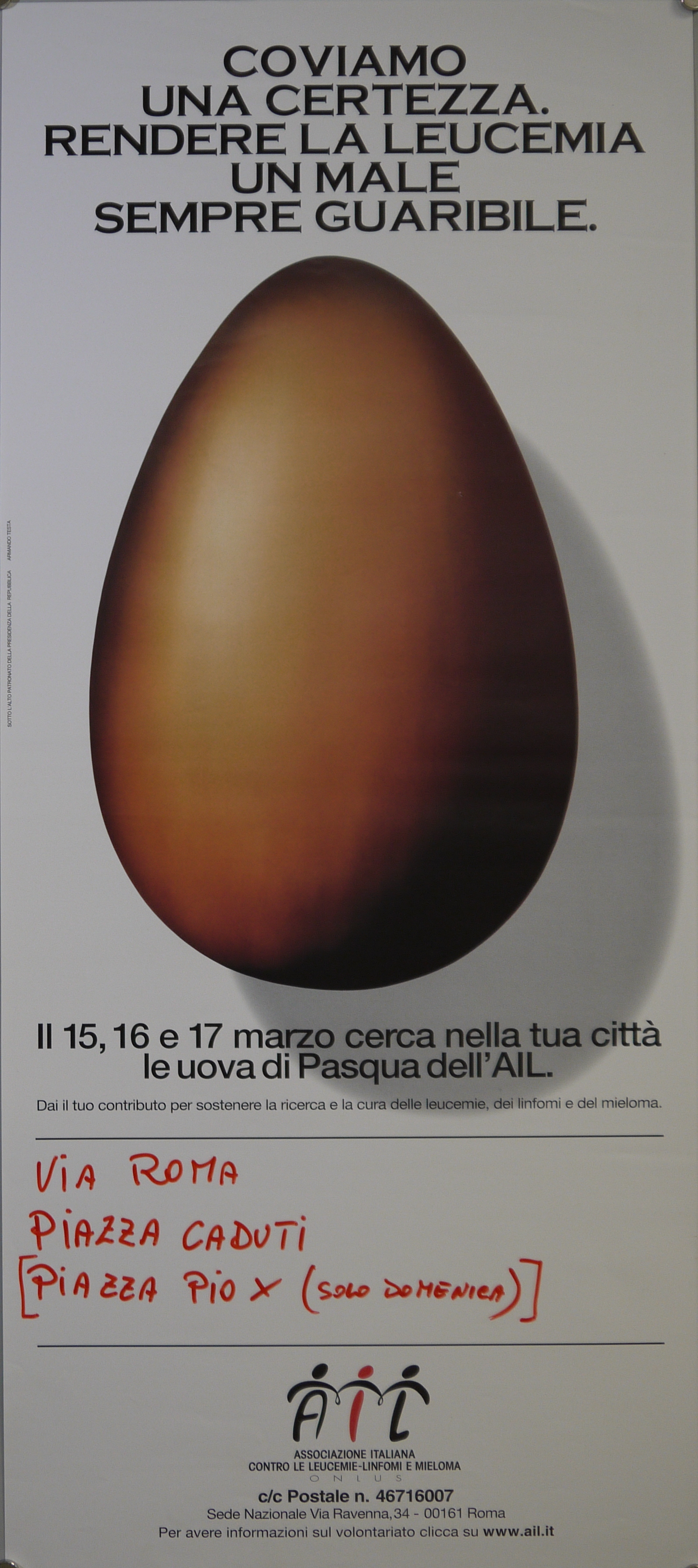 Uovo di cioccolato (manifesto) di Testa Armando - ambito veneto (inizio XXI)
