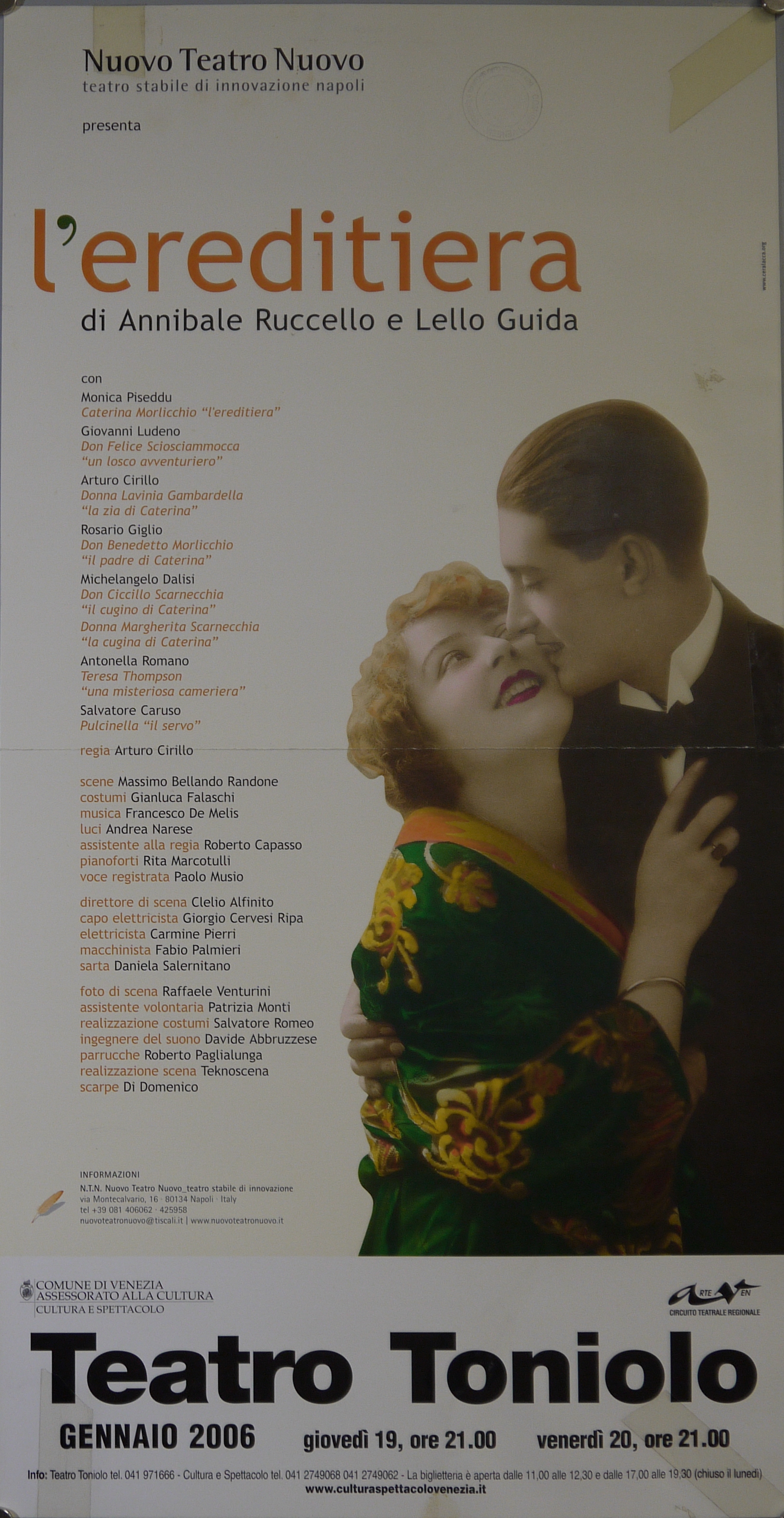 Coppia di amanti da foto storica (locandina) - ambito napoletano (inizio XXI)