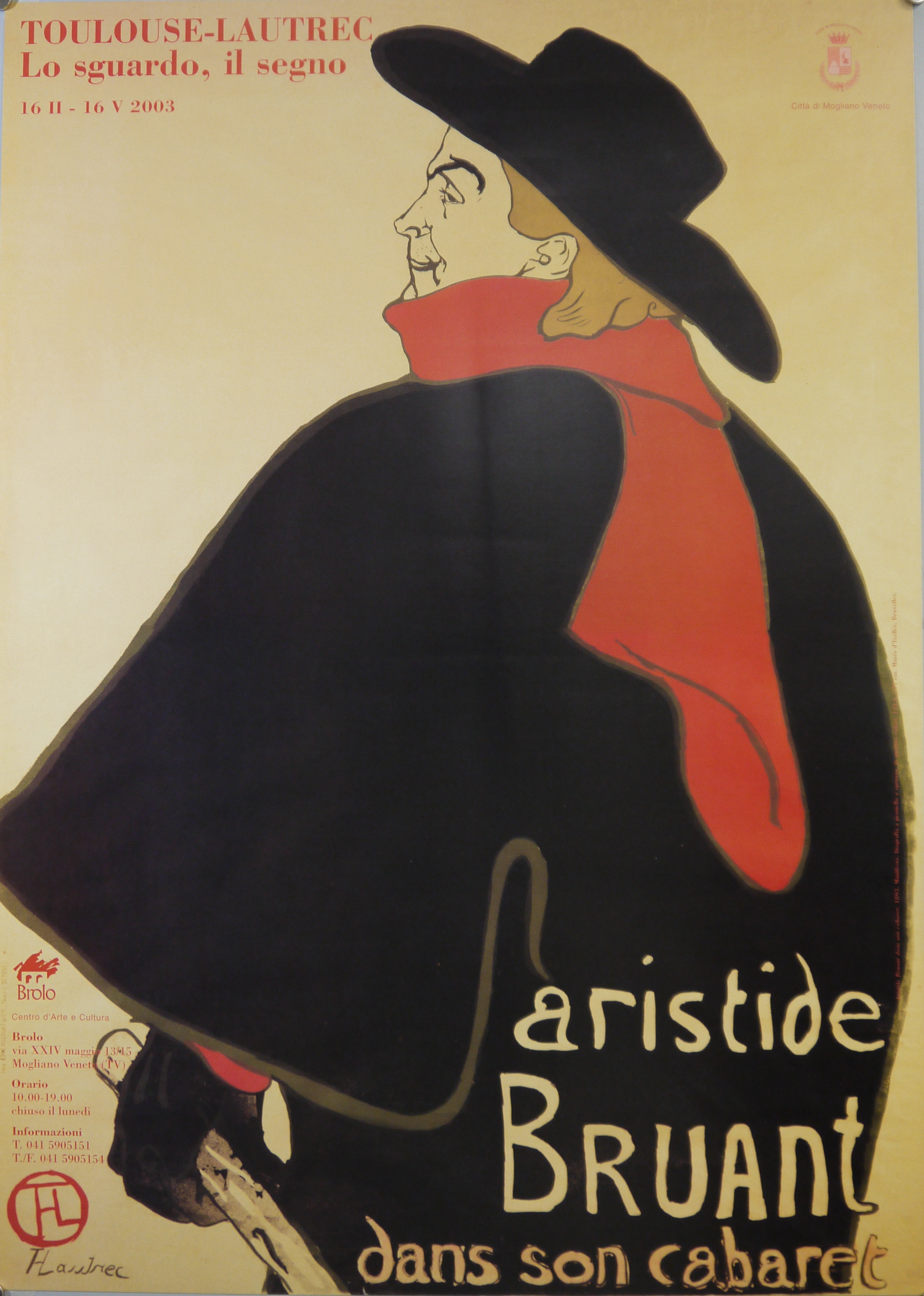 Henry de Toulouse-Lautrec "Aristide Bruant et son cabaret" (manifesto) di Toulouse-Lautrec Henri - ambito veneto (inizio XXI)