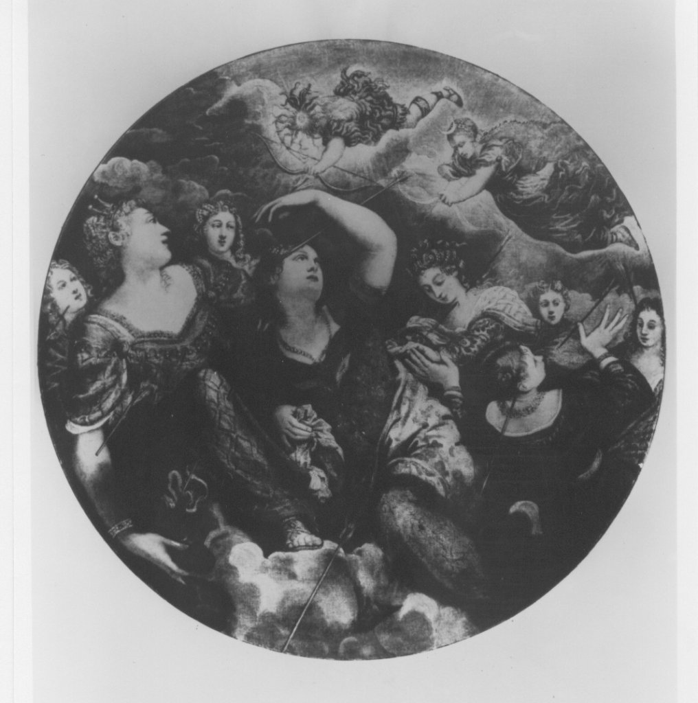 Niobe e le figlie saettate da Apollo e Diana (dipinto) di Robusti Jacopo detto Tintoretto (attribuito) (sec. XVI)