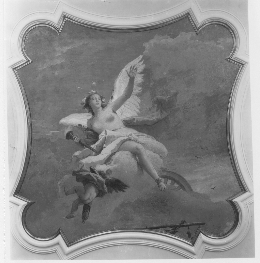 Figura allegorica (dipinto - affresco staccato) di Tiepolo Giovanni Battista (XVIII)