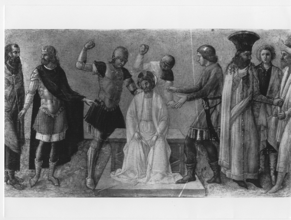 Cristo schernito (dipinto) di Bellini Jacopo (bottega) (metà XV)