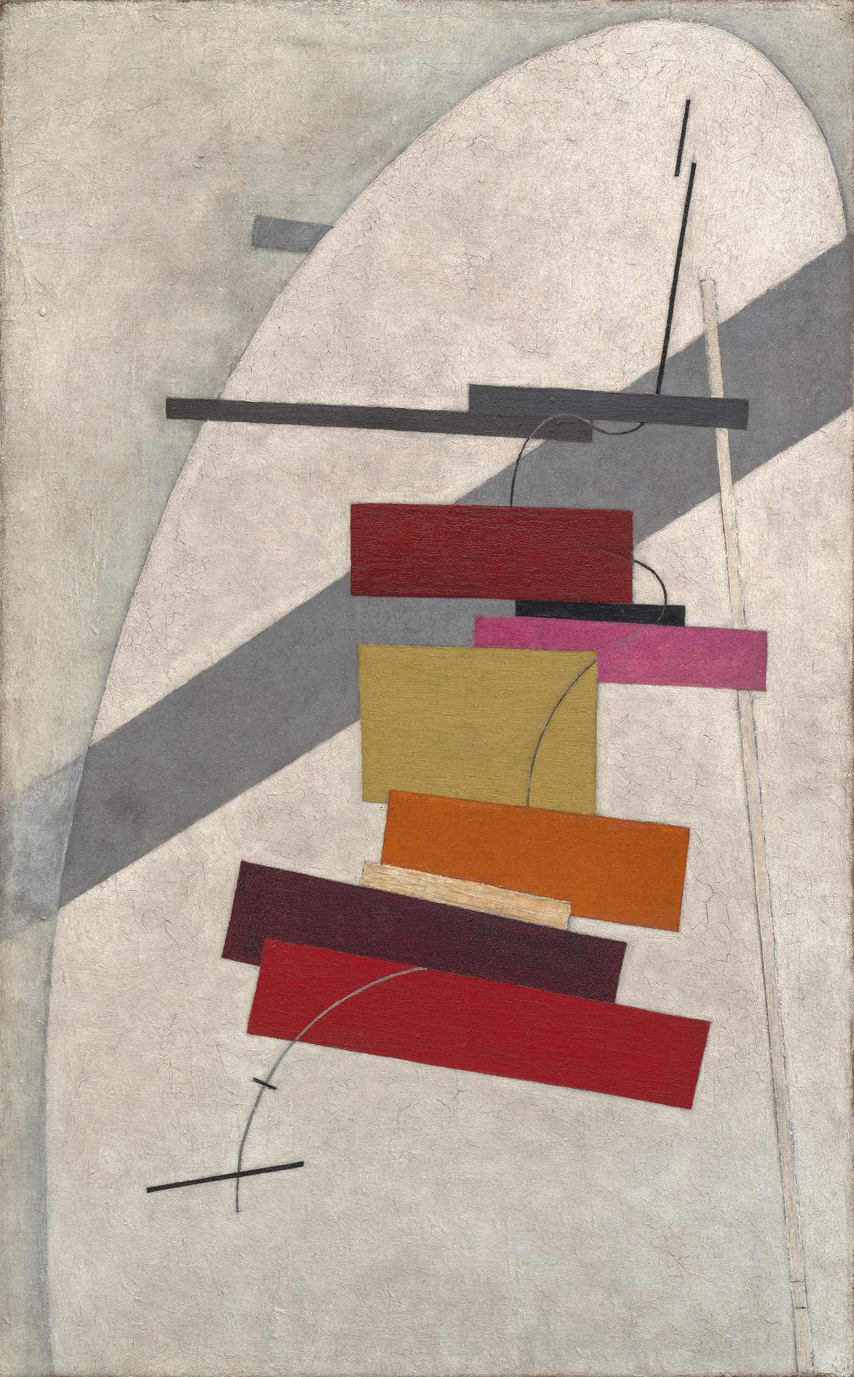 Senza titolo, composizione astratta (dipinto) di Lissitzkii Marcovich Lazar detto El Lissitzky (primo quarto XX)