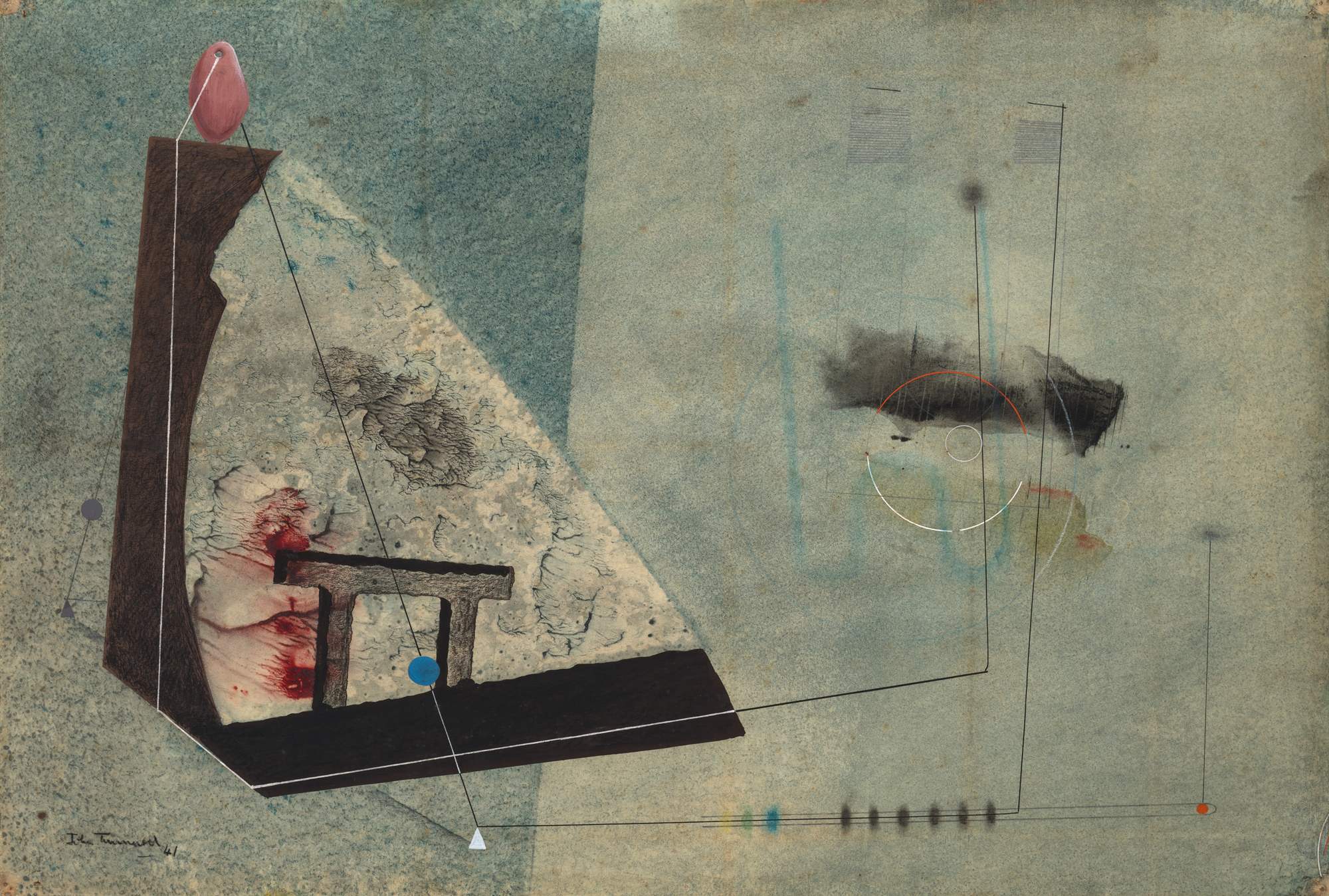 Pi, composizione astratta (dipinto) di Tunnard John (secondo quarto XX)