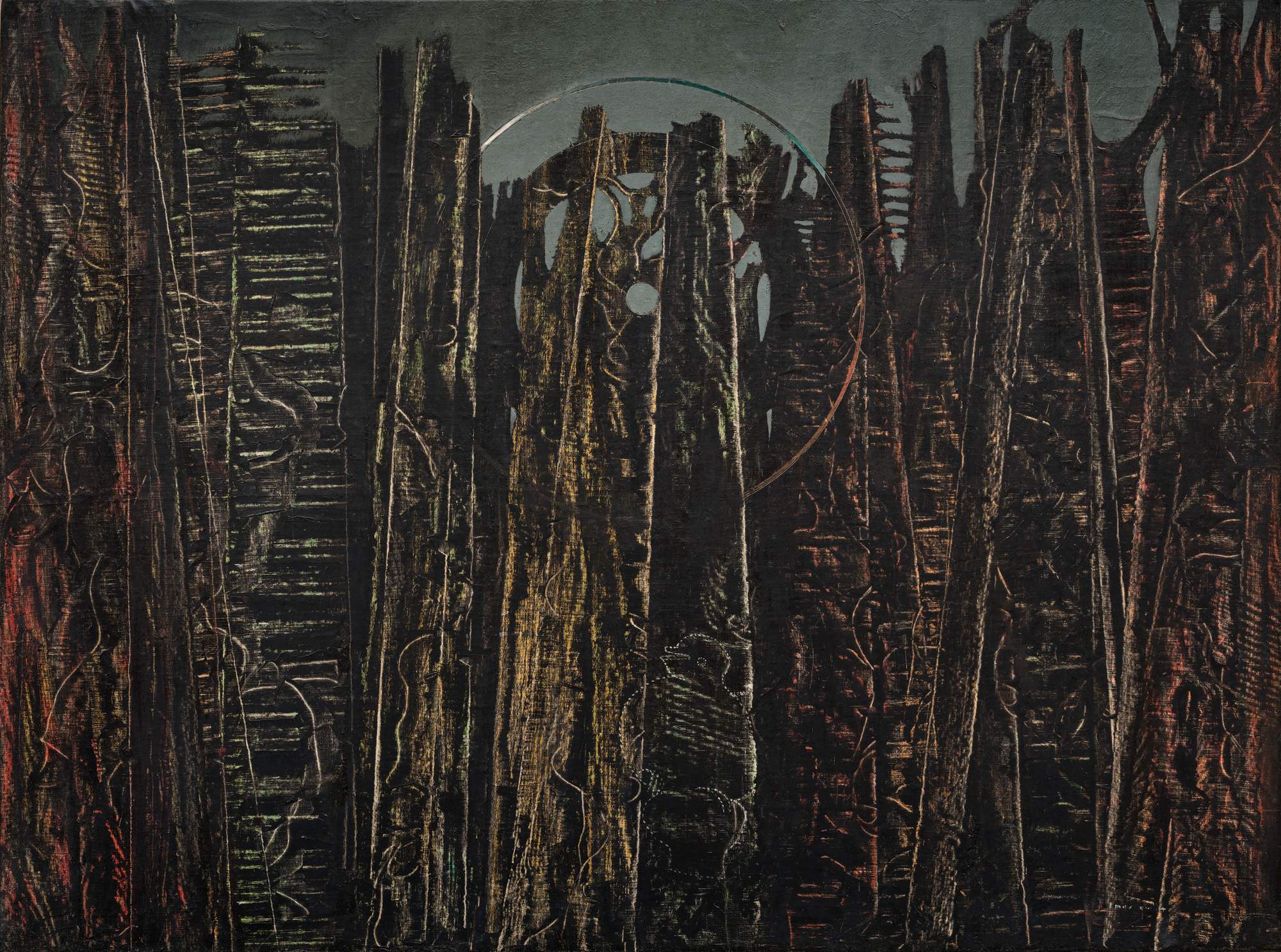 La foresta (La Forêt), paesaggio (dipinto) di Ernst Max (secondo quarto XX)