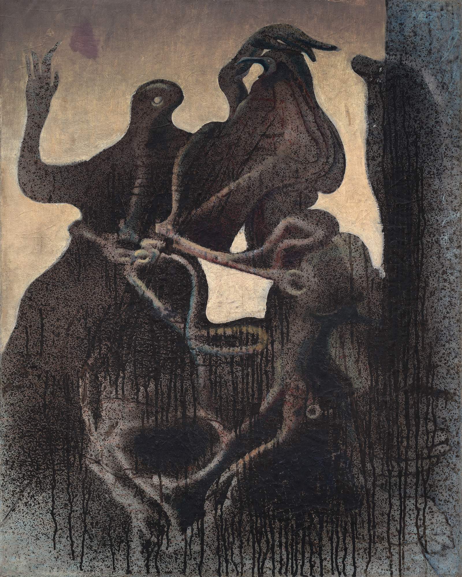 Coppia zoomorfica (Couple zoomorphe), figure zoomorfe (dipinto) di Ernst Max (secondo quarto XX)
