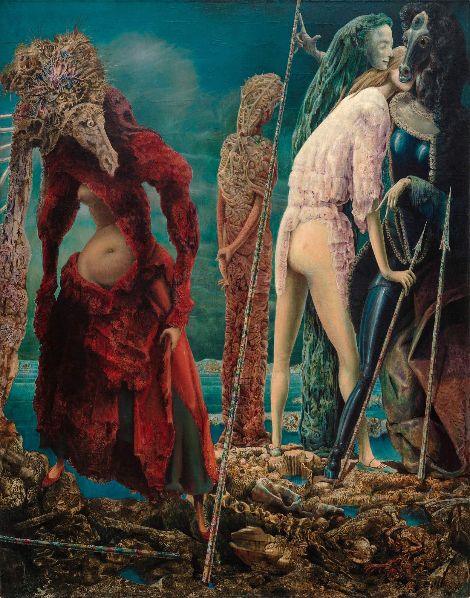 L’antipapa (The Antipope), figure antropomorfe (dipinto) di Ernst Max (secondo quarto XX)
