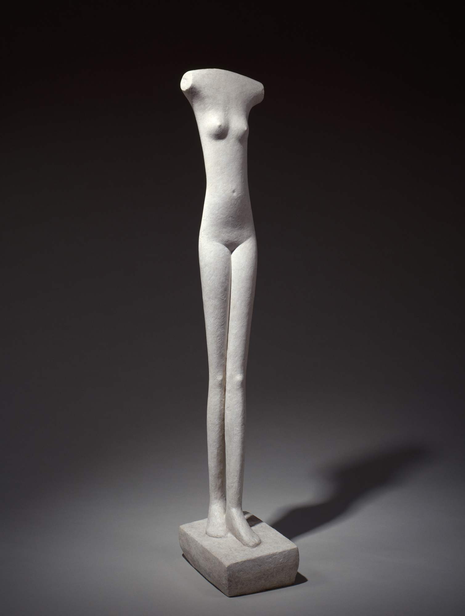 Donna che cammina (Femme qui marche), figura femminile (scultura) di Giacometti Alberto (secondo quarto XX)