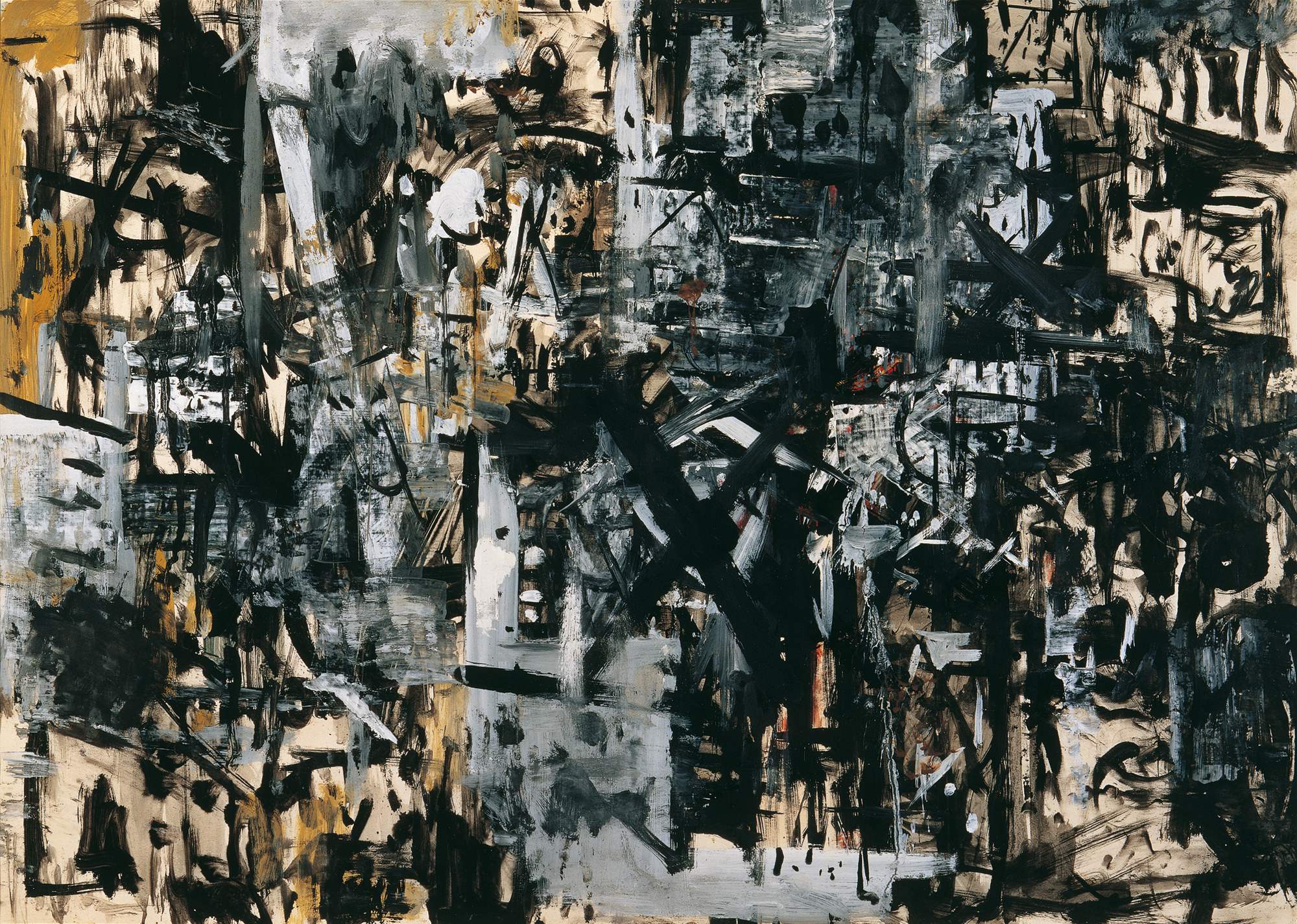 Città ostaggio, composizione astratta (dipinto) di Vedova Emilio (terzo quarto XX)