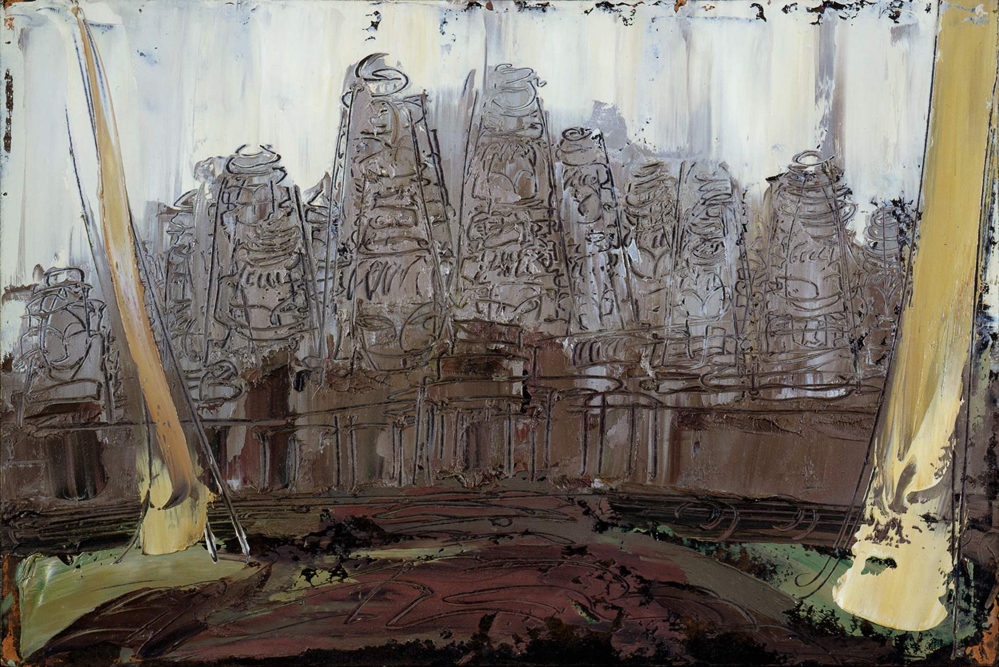 Cambogia (Cambodia), paesaggio (dipinto) di Congdon William (terzo quarto XX)