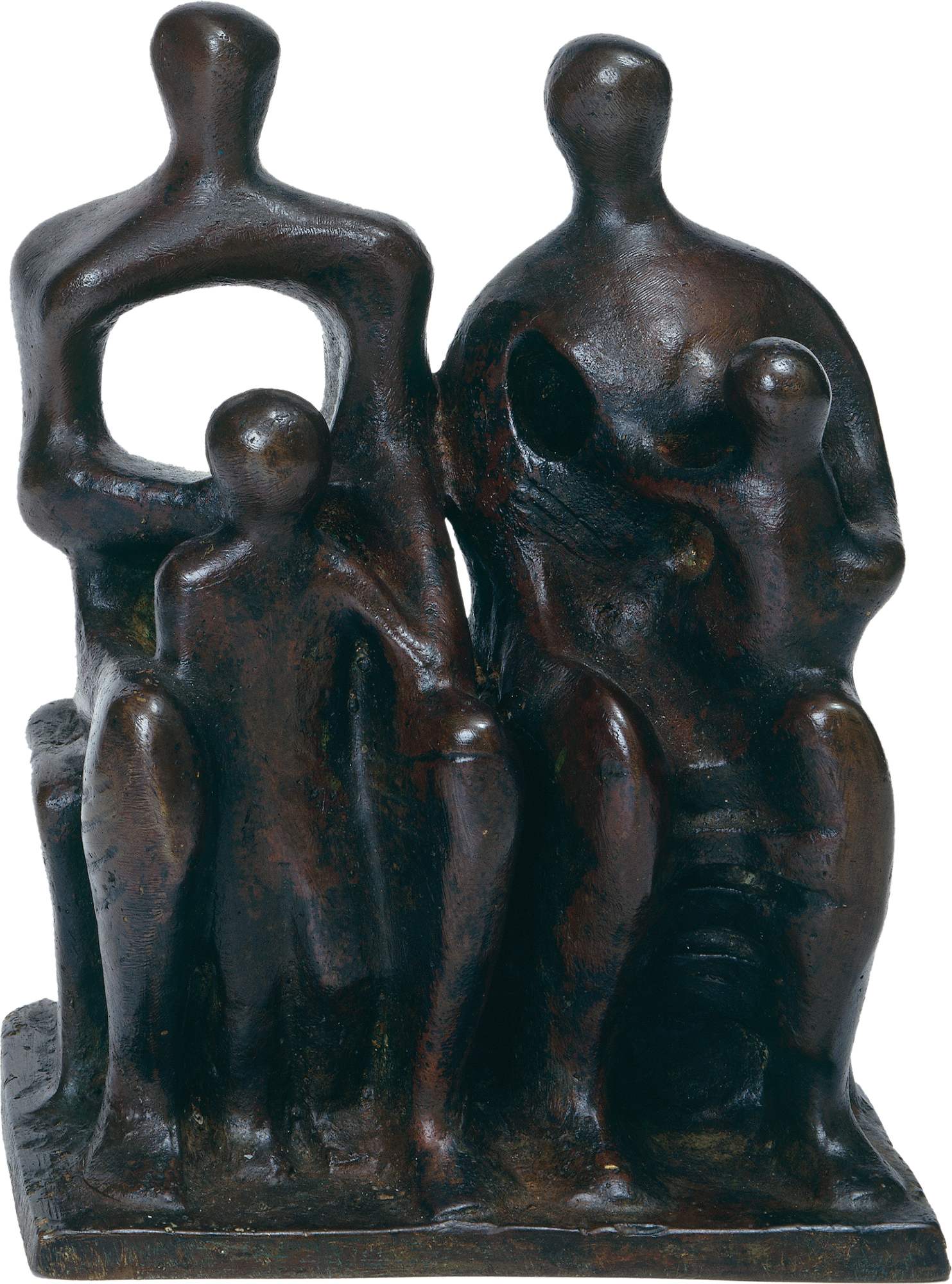Gruppo di famiglia (Family Group), figure umane (scultura) di Moore Henry (secondo quarto XX)