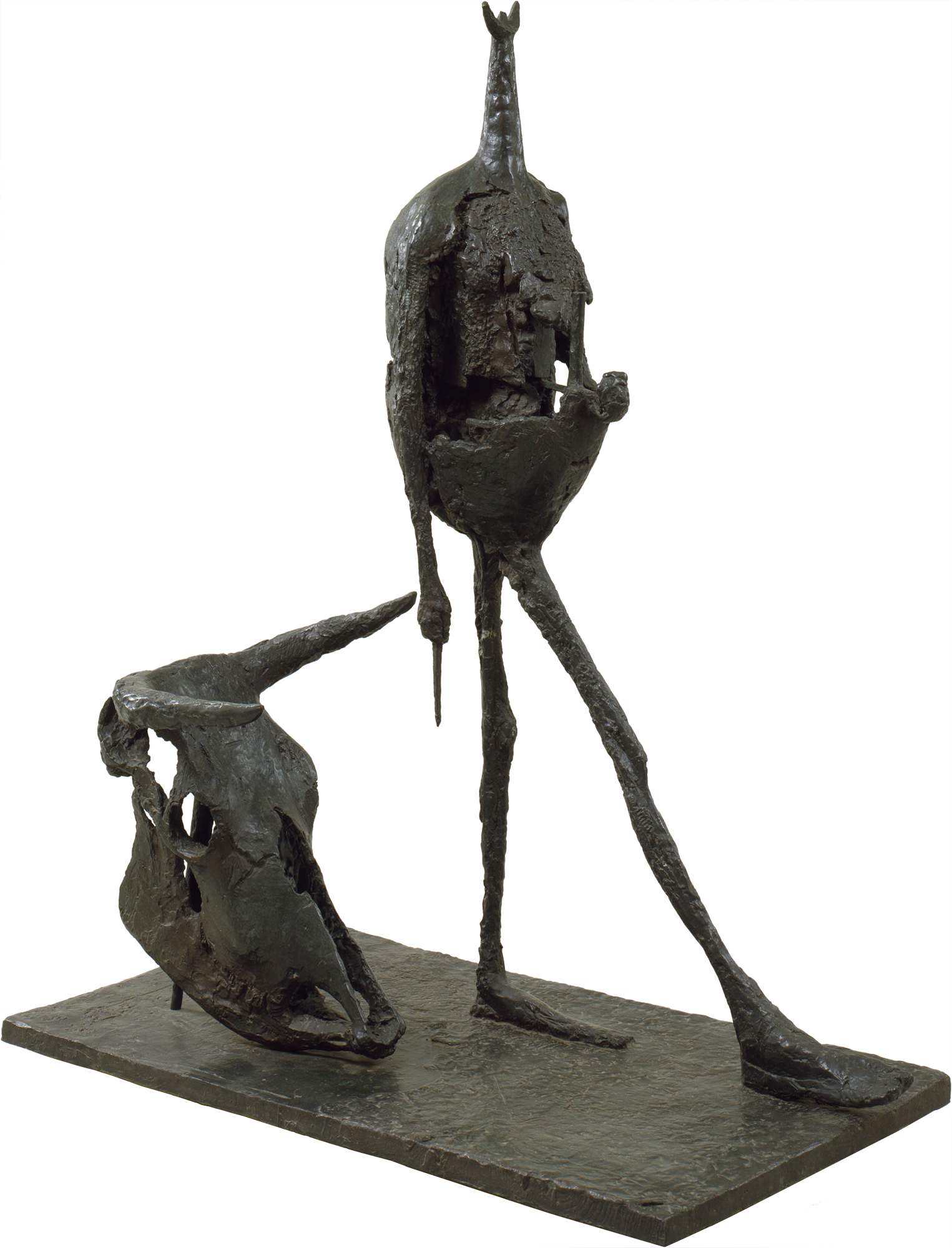 Tauromachia (Tauromachie), figura umana con toro (scultura) di Richier Germaine (terzo quarto XX)