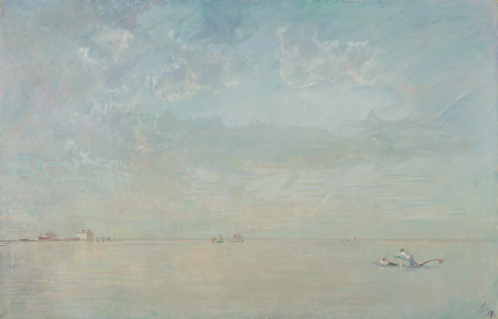 Laguna veneta (Venetian Lagoon), paesaggio (dipinto) di Berman Leonid (XX)