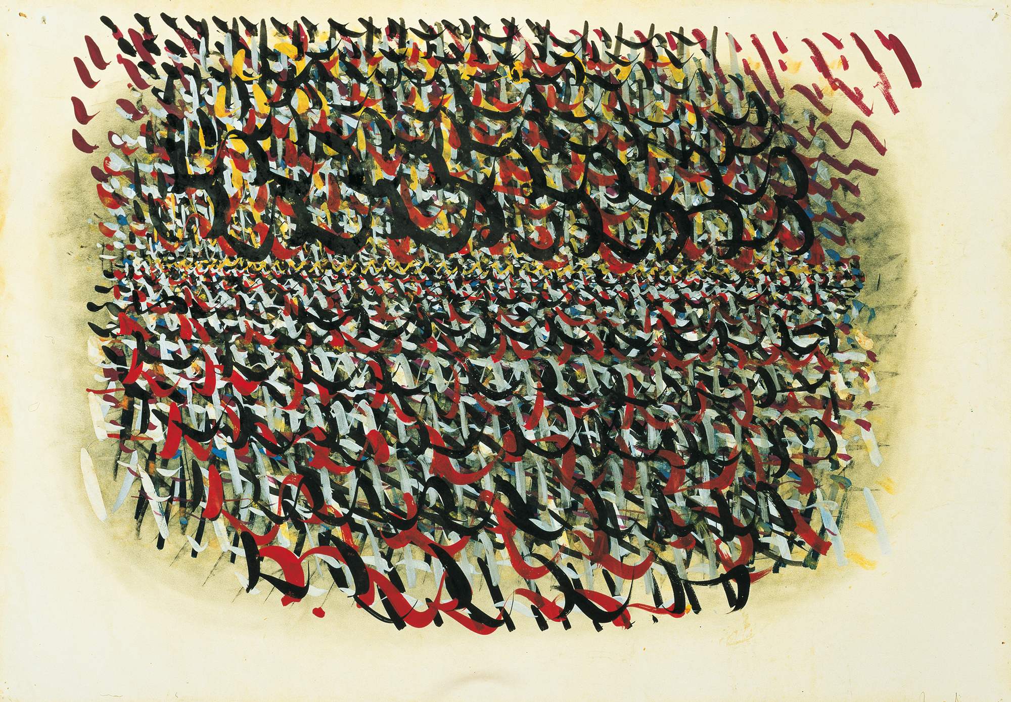 Paesaggio di spazio, composizione astratta (dipinto) di Parmeggiani Tancredi detto Tancredi (terzo quarto XX)