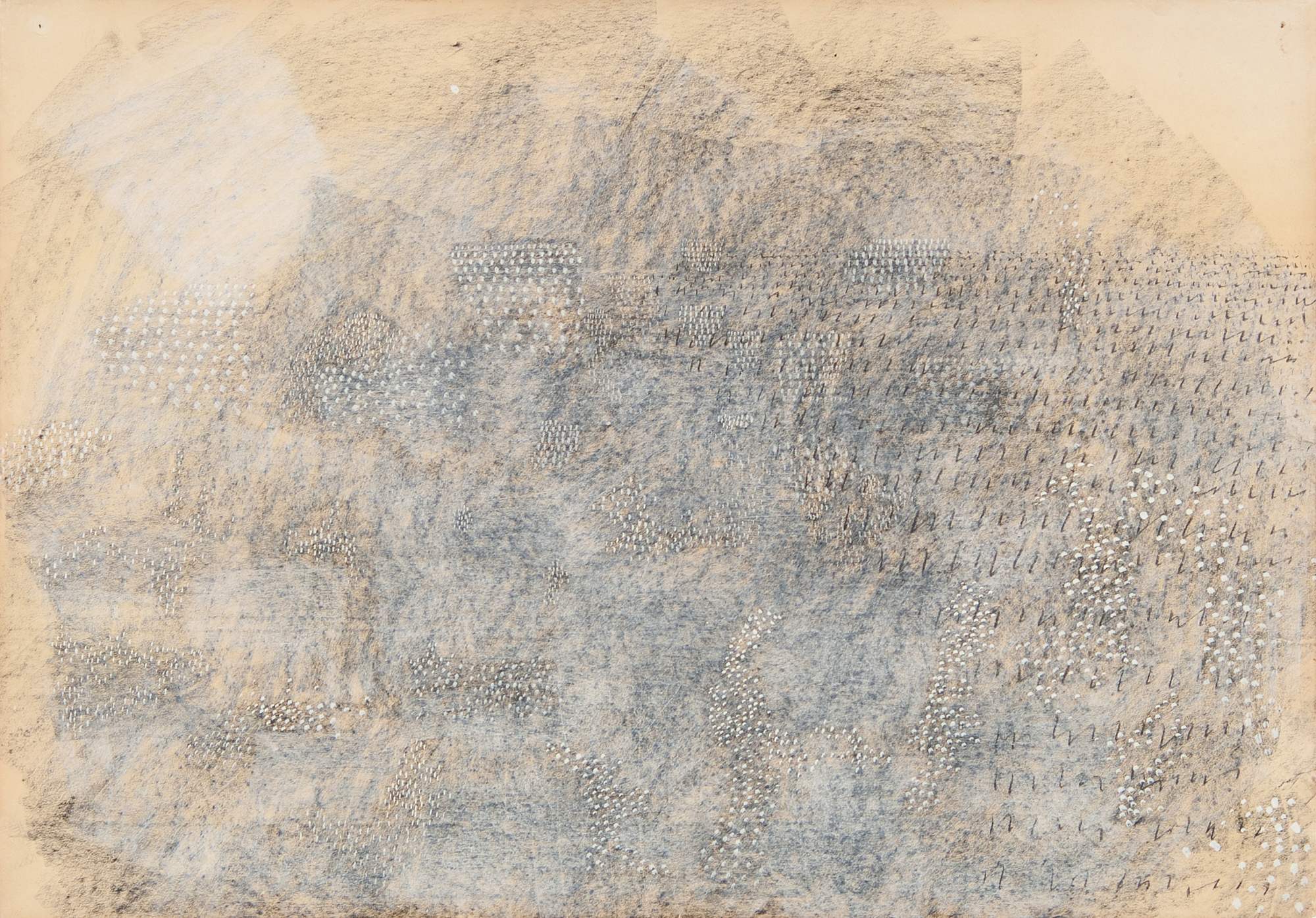 Senza titolo, composizione astratta (dipinto) di Parmeggiani Tancredi detto Tancredi (terzo quarto XX)