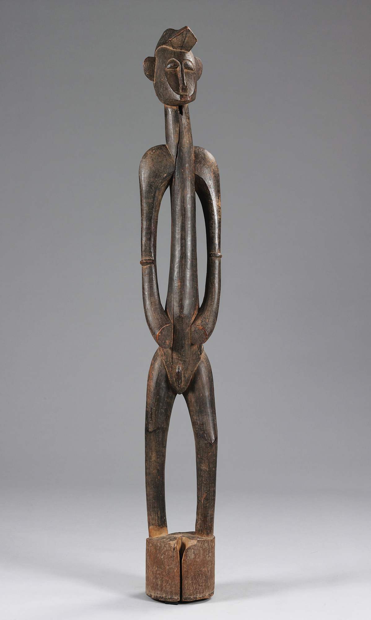 Pombia, figura maschile (scultura) - ambito della Costa D'Avorio (prima metà XX)