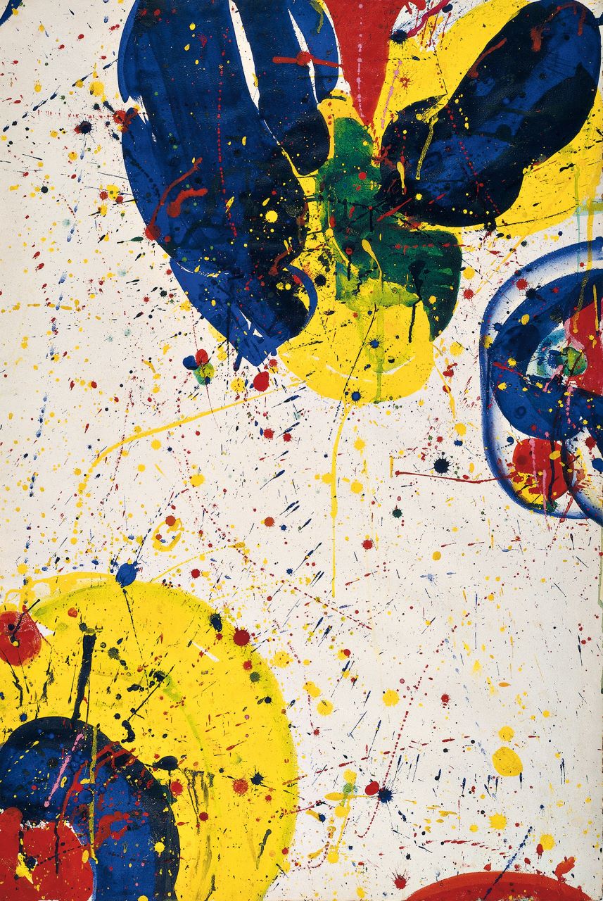 Senza titolo, composizione astratta (dipinto) di Francis Sam (terzo quarto XX)