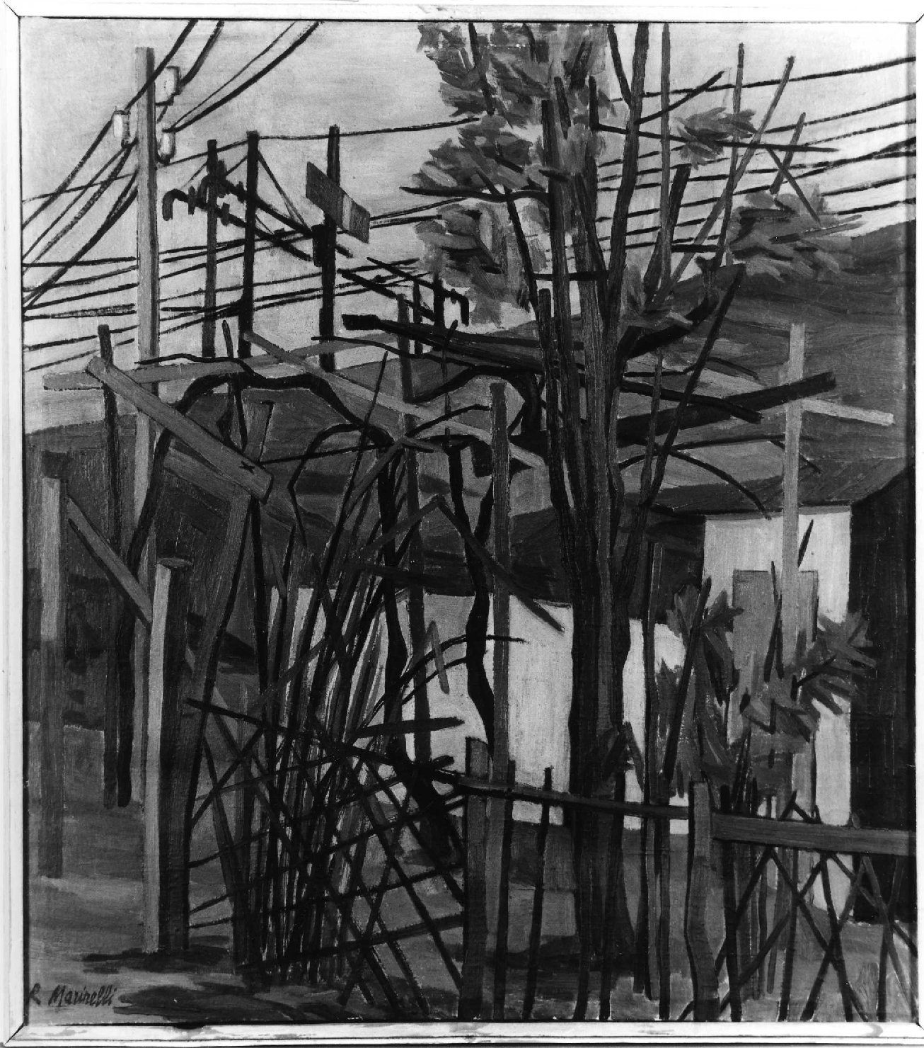 Paesaggio, paesaggio (dipinto, opera isolata) di Marinelli Renzo (sec. XX)