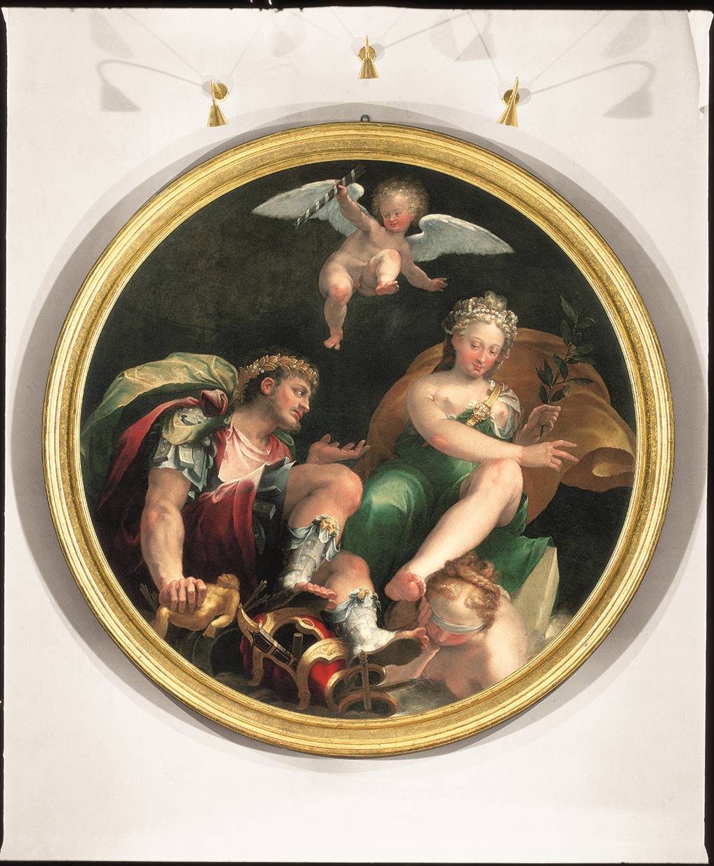Il Valore incoronato, scena allegorica (dipinto, opera isolata) di Brusasorci Felice (XVI-XVII)