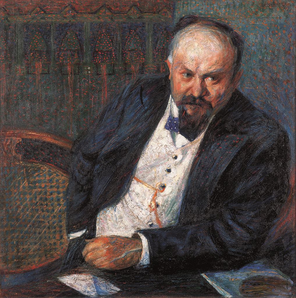 Ritratto di Achille Tian, ritratto d'uomo (dipinto, opera isolata) di Boccioni Umberto (XX)