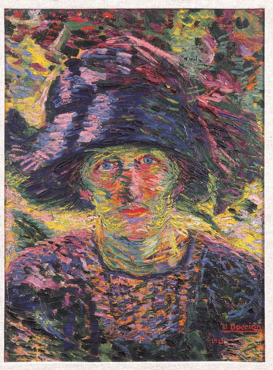 Ritratto femminile, ritratto di donna (dipinto, opera isolata) di Boccioni Umberto (XX)