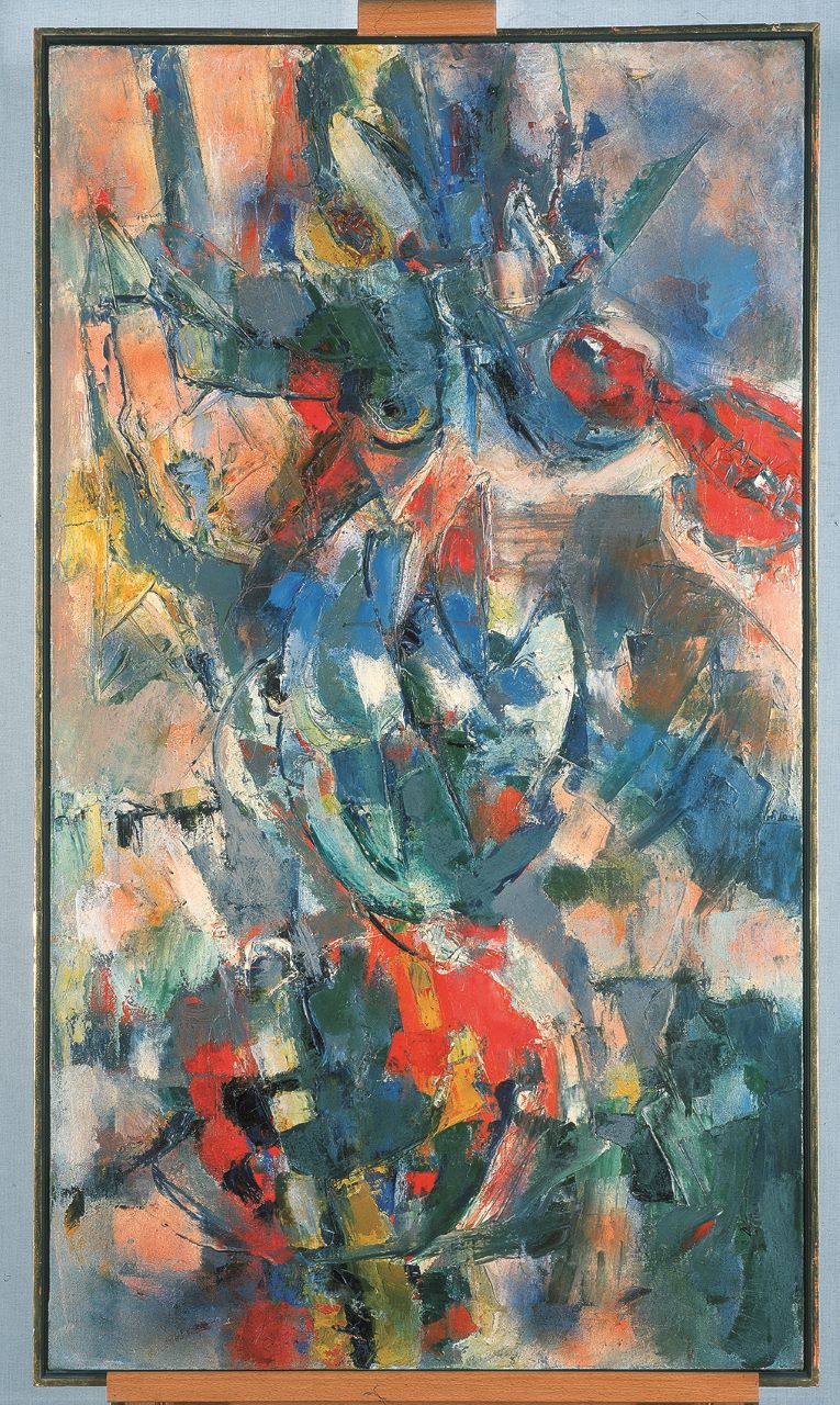 Espansione n. 4, composizione astratta (dipinto, opera isolata) di Birolli Renato (XX)