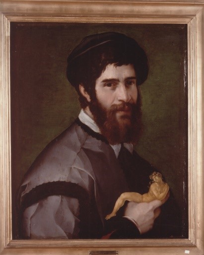Ritratto maschile (Ritratto di orafo?) (dipinto) di Salviati Francesco - ambito toscano (metà XVI)