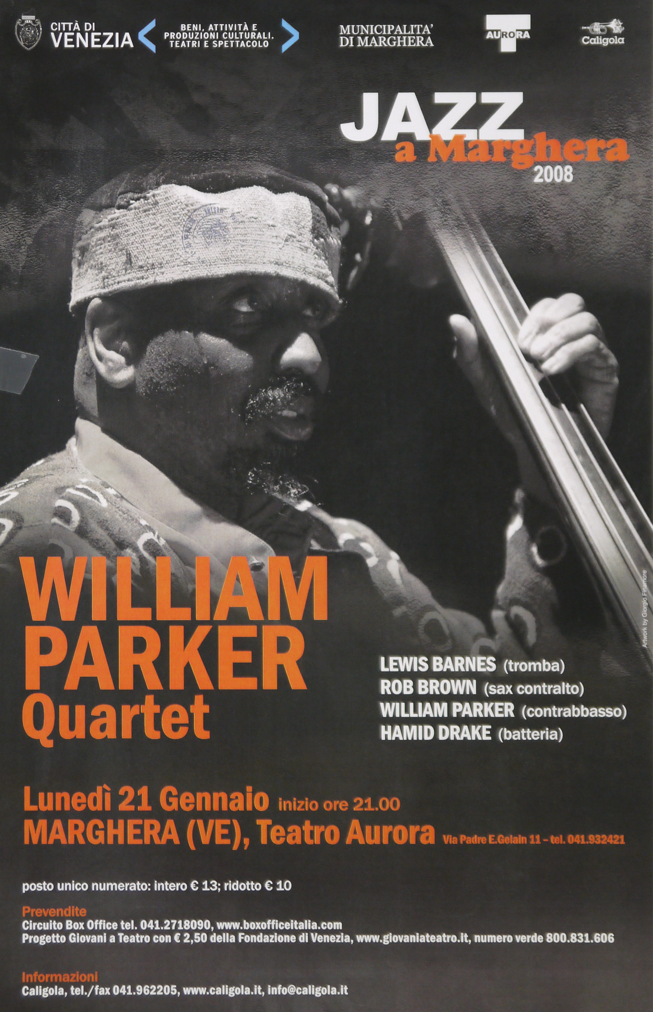 ritratto fotografico di William Parker (locandina) - ambito veneto (inizio XXI)