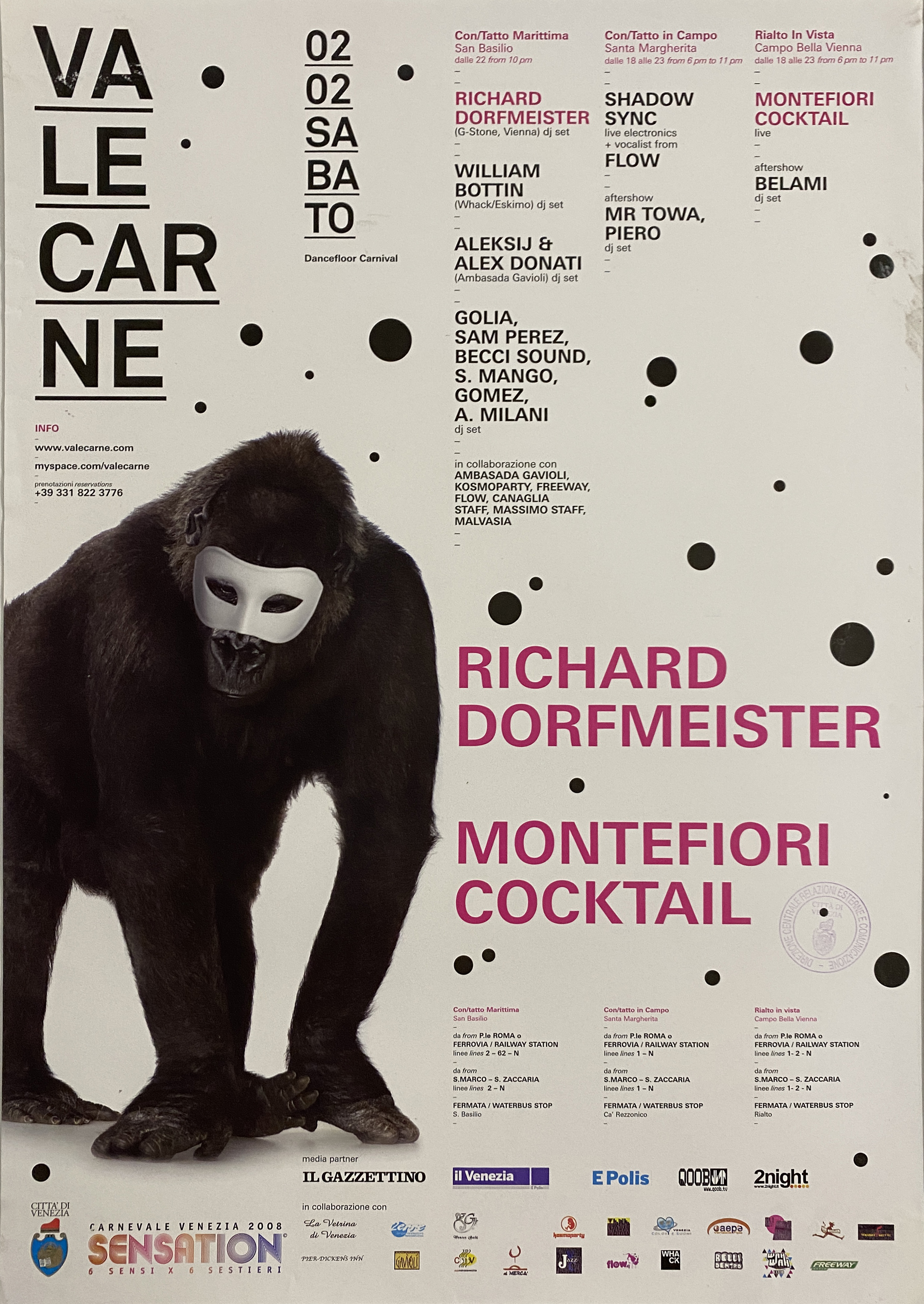 scimpanzé con maschera (locandina) - ambito veneto (inizio XXI)