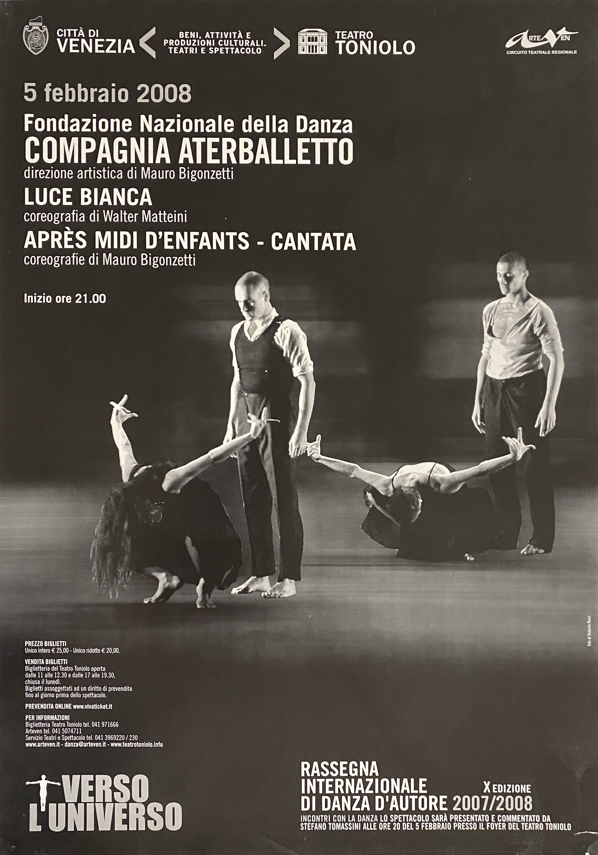 riproduzione di fotografia di Roberto Ricci raffigurante due coppie di ballerini in scena (locandina) - ambito veneto (inizio XXI)